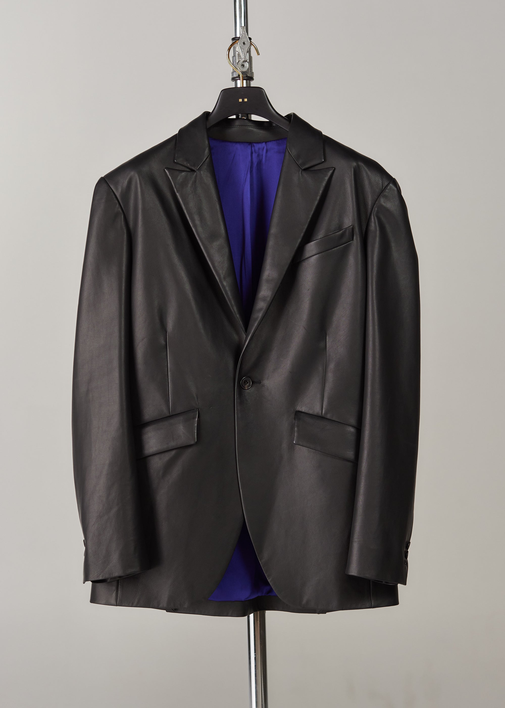 Dinner Jacket - Black Calf Leather Size 42 Long