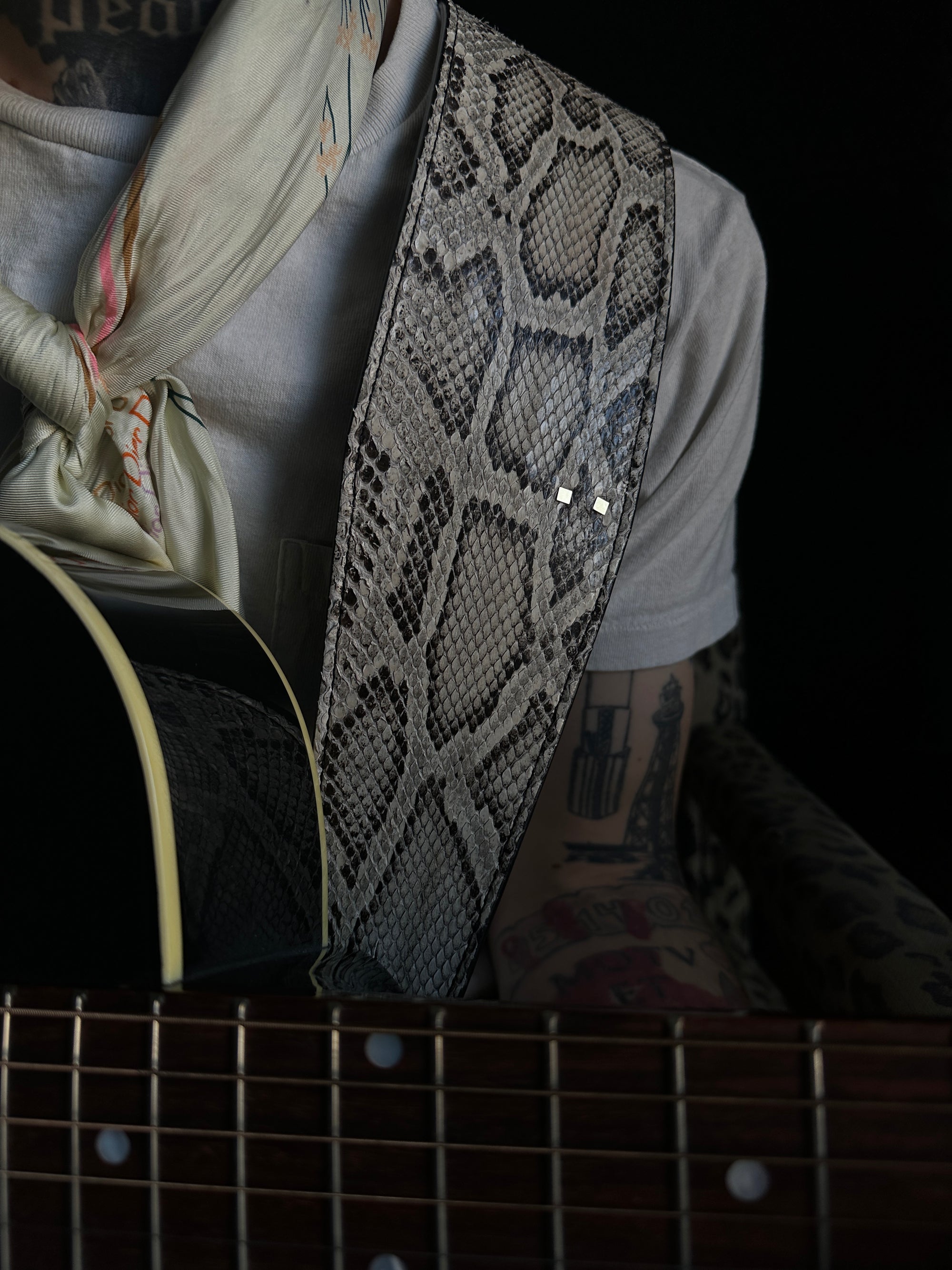 Snakeskin guitar strap