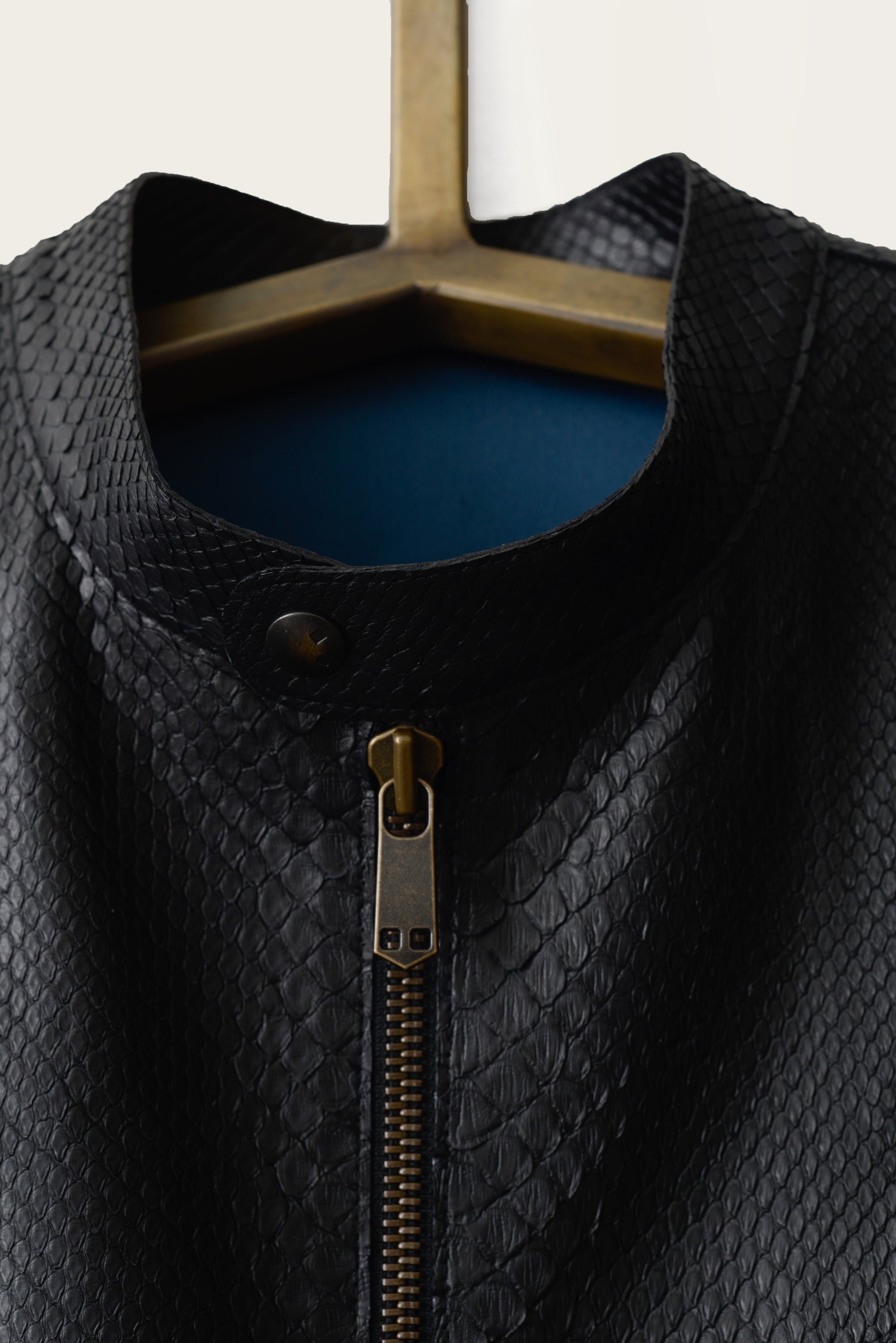 The Crest Cafe Jacket: Black Python