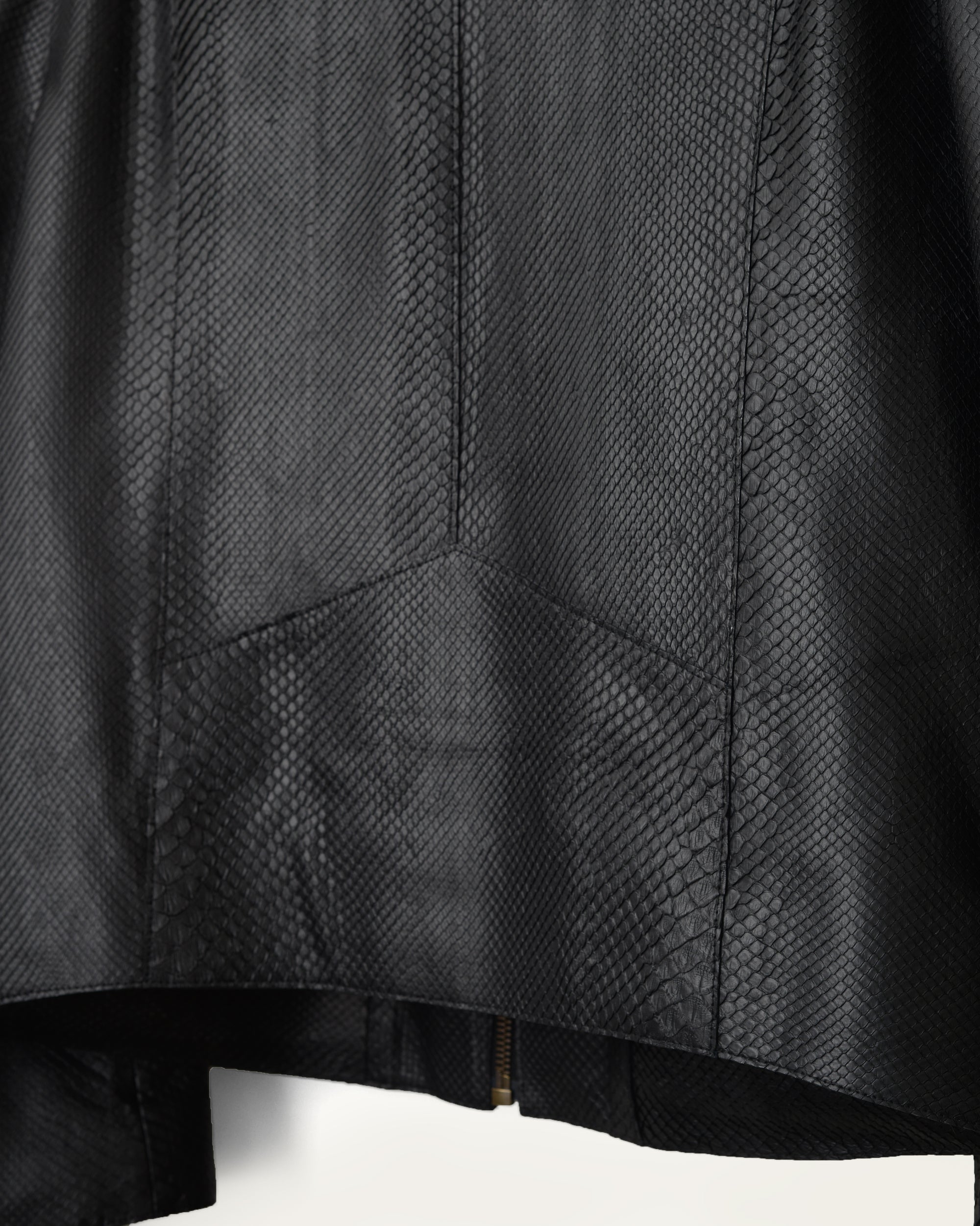 The Crest Cafe Jacket: Black Python