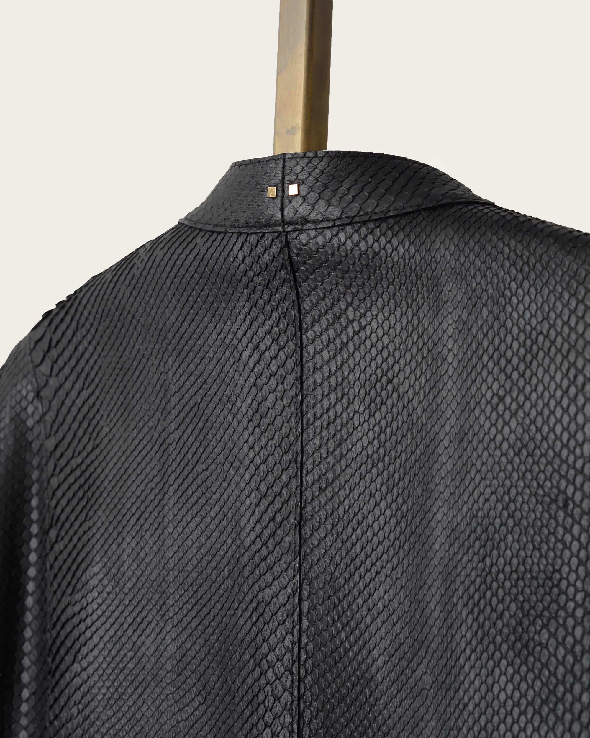 The Crest Cafe Jacket: Black Python