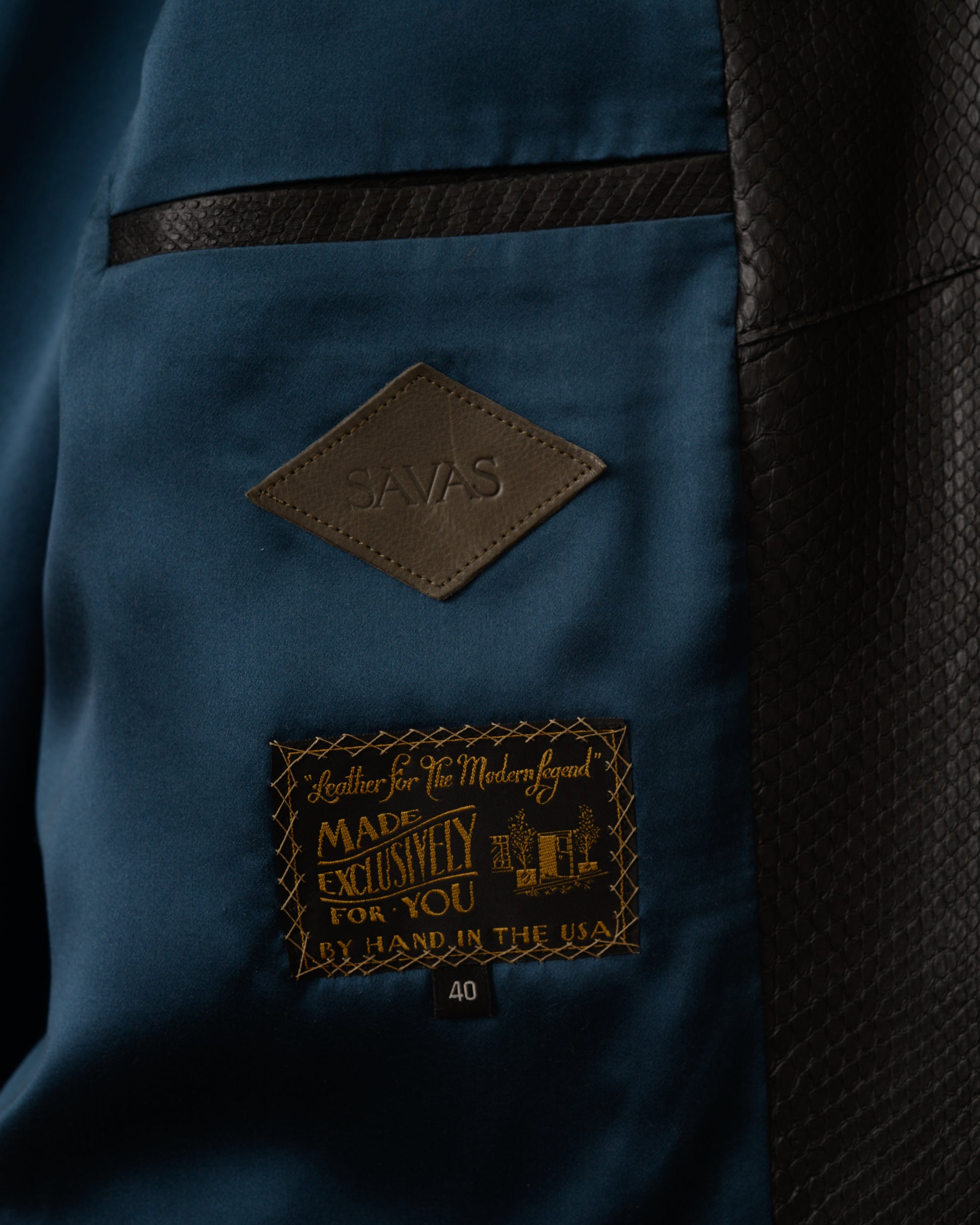 The Crest Cafe Jacket: Black Python