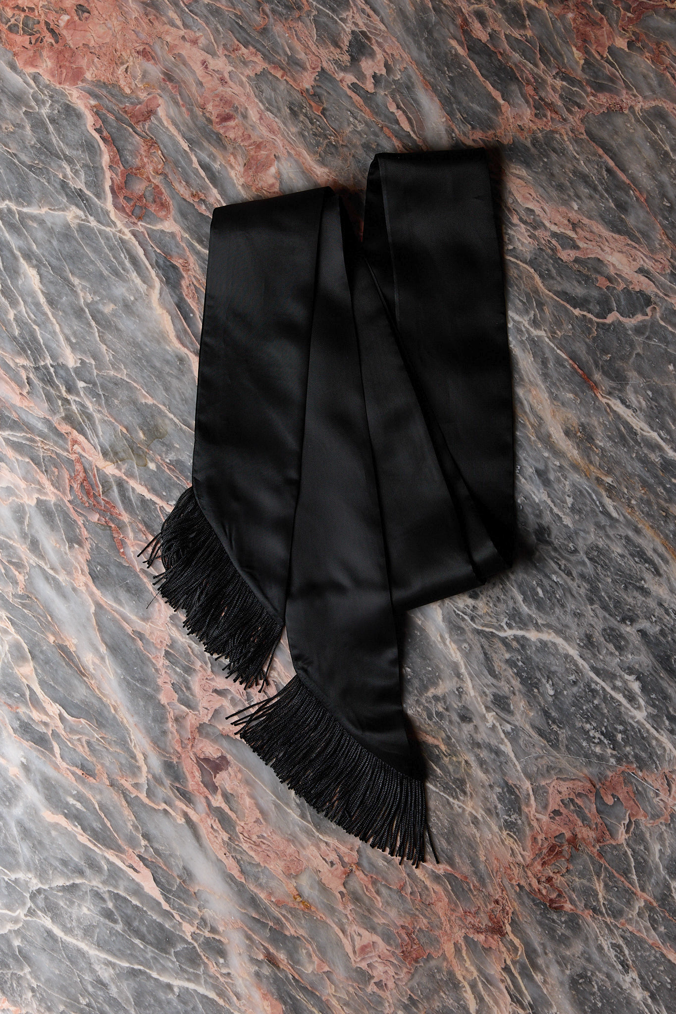 Solid Silk Scarf - Black