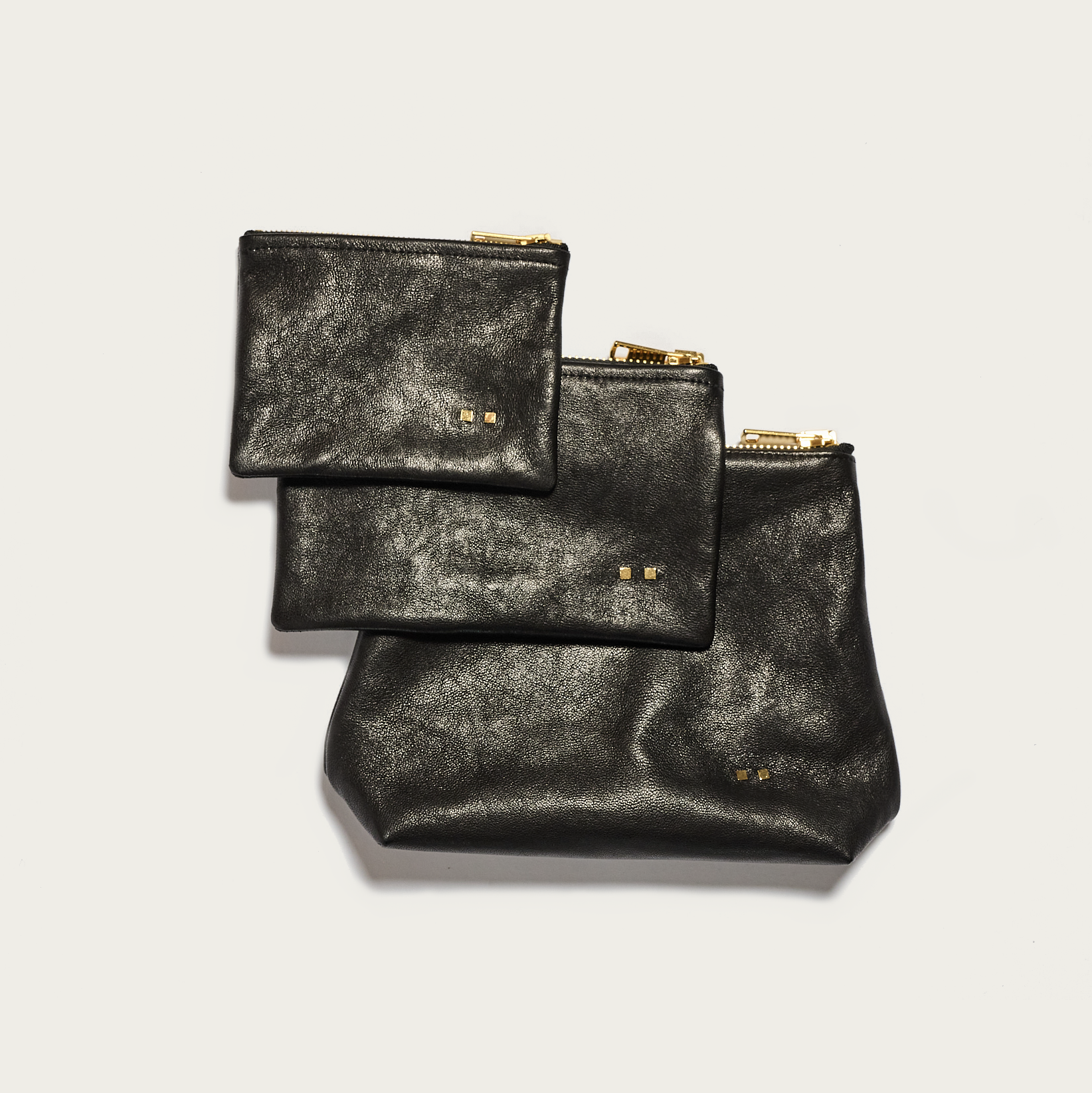 The Black Trio Pouch Set