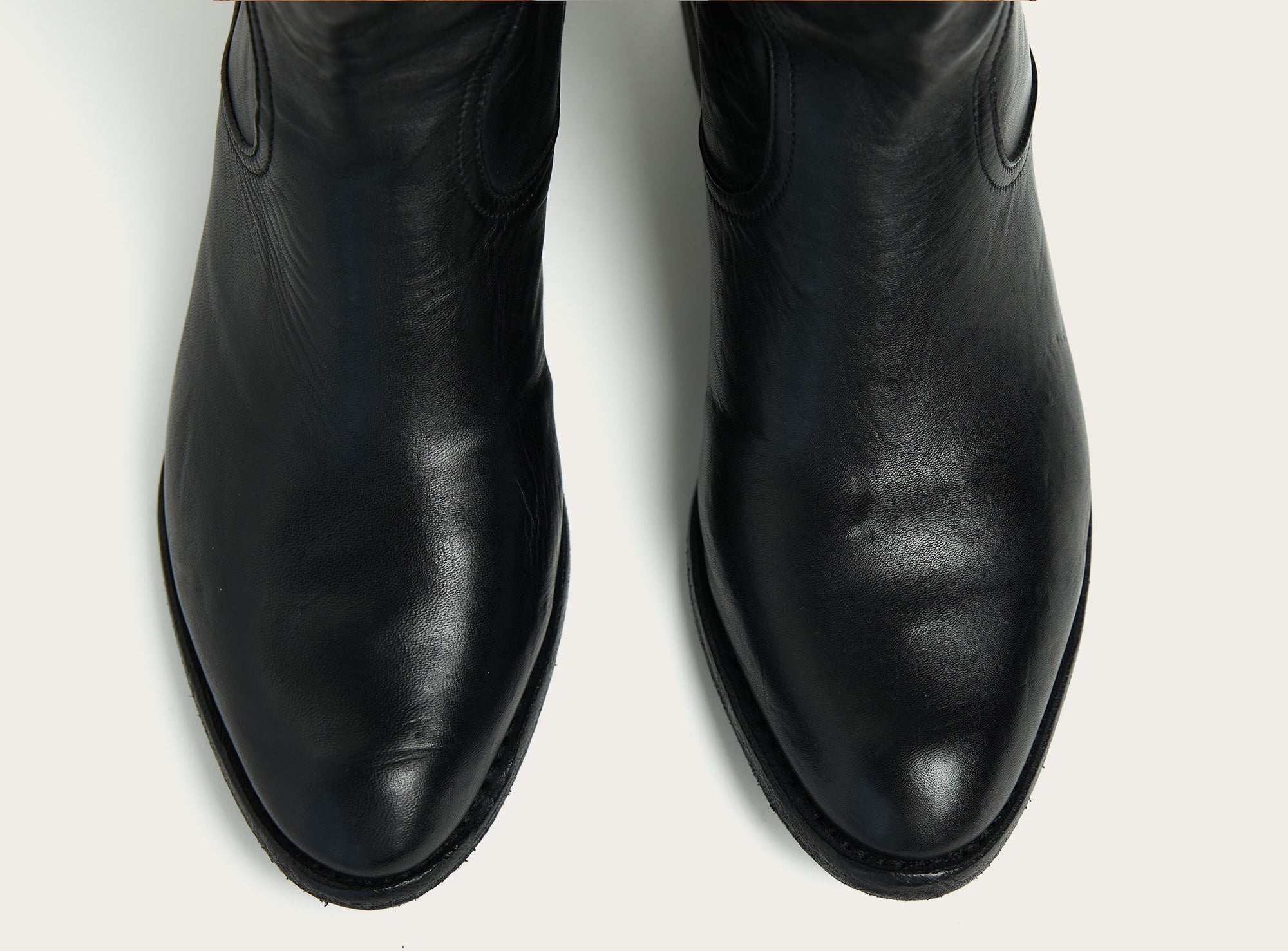 almond-toe menswear boot with zipper in black italian leather by atelier savas in nashville tennessee