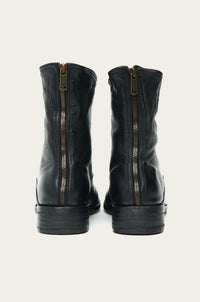 luxury menswear boot in black italian leather handmade by luxury clothing designer atelier savas in nashville tennessee