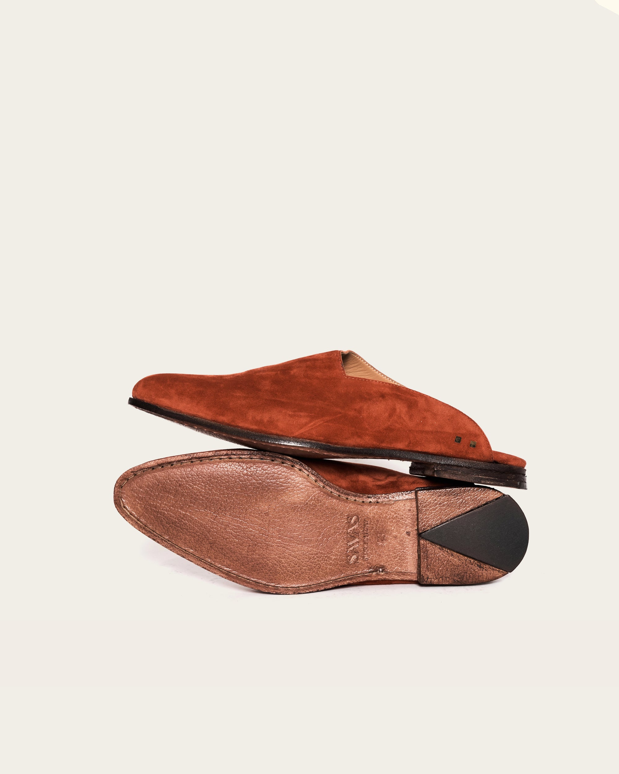 men and women slip-on footwear in tan suede by luxury designer atelier savas in nashville tennessee