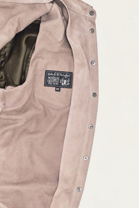 tan western shirt jacket in suede by atelier savas in nashville, Tennessee