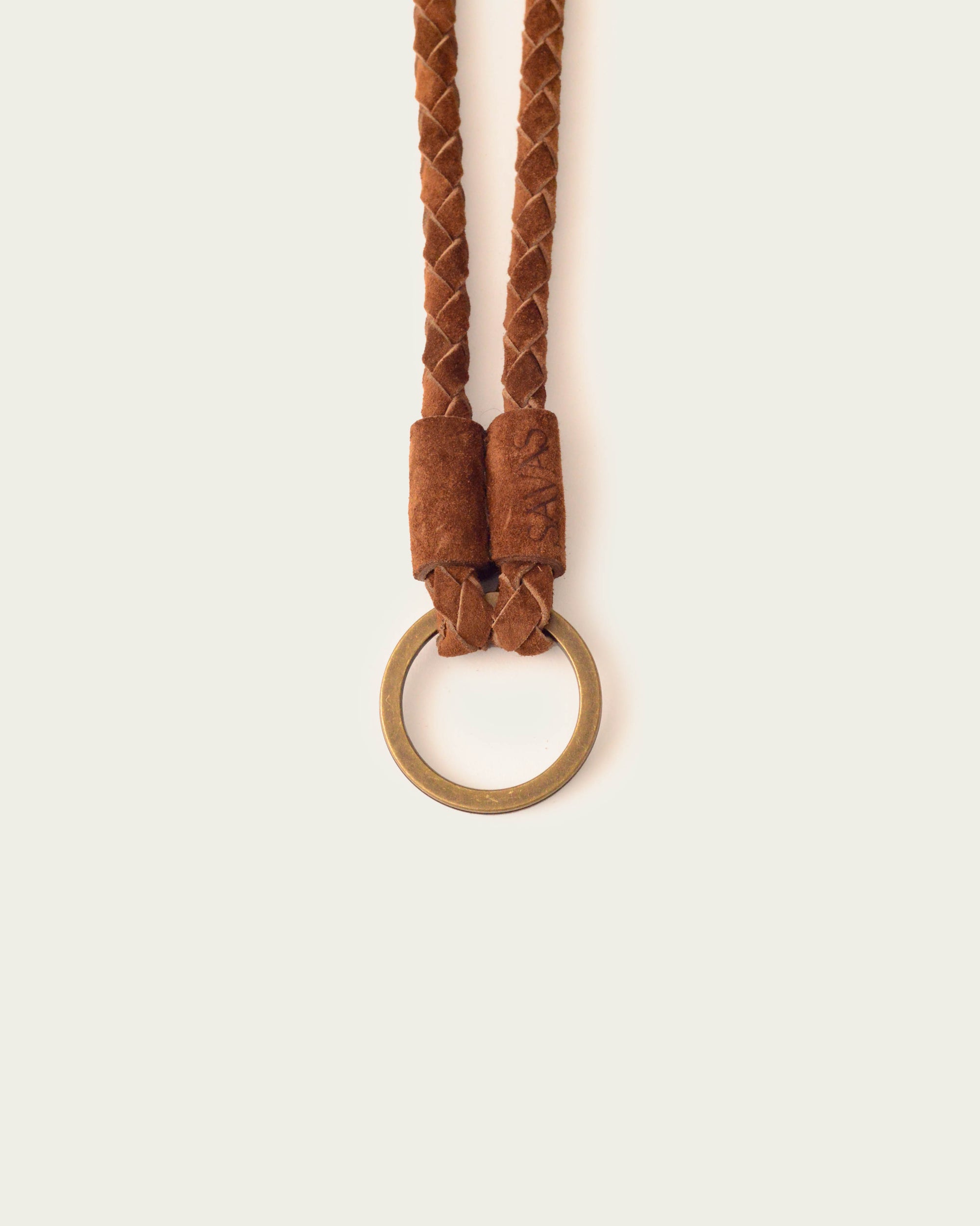 brown leather key ring for men and women lanyard by atelier savas in nashville tennessee