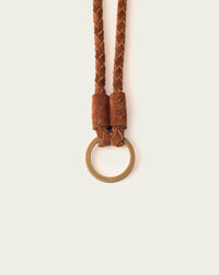brown leather key ring for men and women lanyard by atelier savas in nashville tennessee