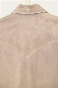 tan western shirt jacket in suede by atelier savas in nashville, Tennessee
