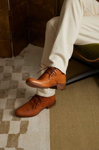 brown genuine italian leather mens boot styled for men and women by atelier savas in nashville tennessee