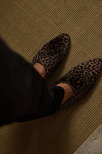 luxury slip-on shoe in cheetah print for men and women by luxury designer atelier savas in nashville tennessee