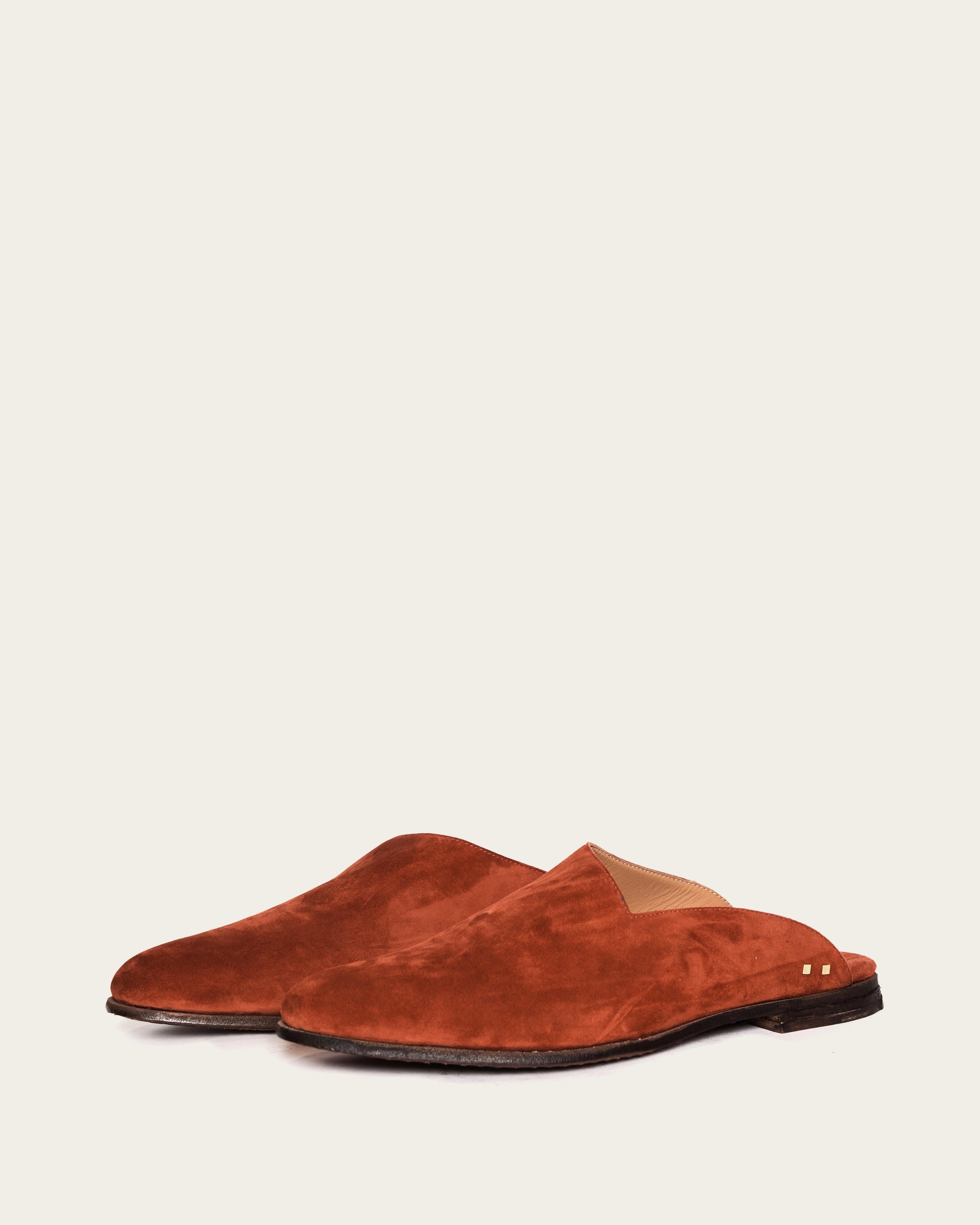 handmade slip-on shoe in red suede for men and women by luxury leather designer atelier savas in nashville tennessee