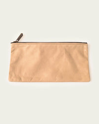 artisan-made leather clutch in tan by luxury brand atelier savas in nashville tennessee