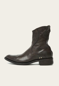 brown leather womens boot artisan-made by atelier savas in nashville tennessee