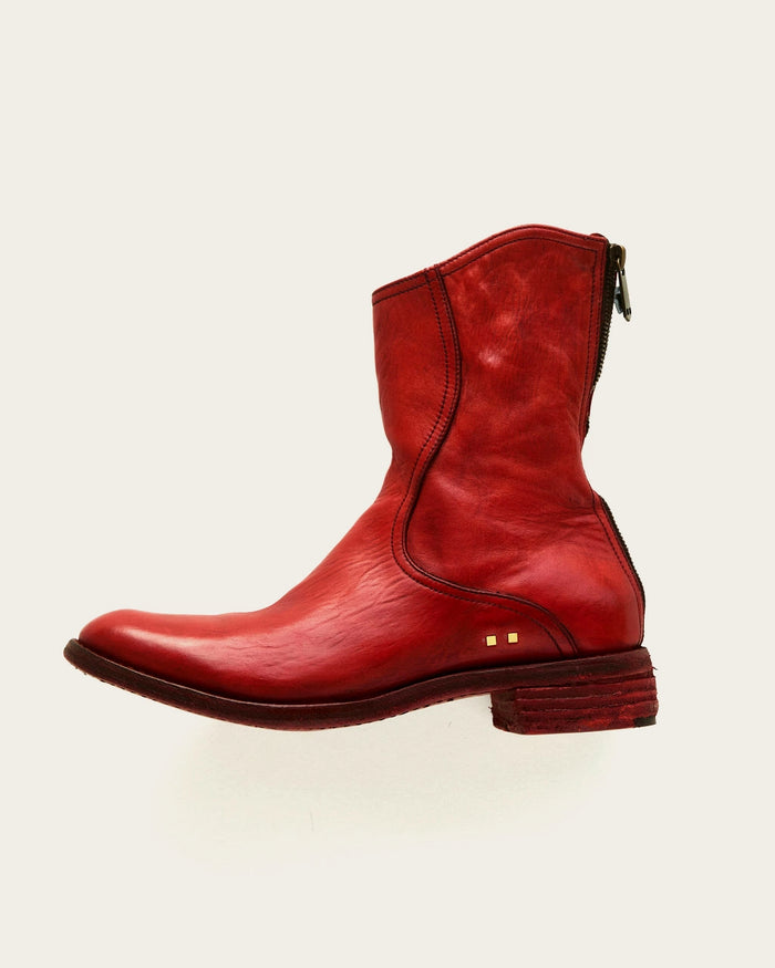 genuine leather mens boot in red by atelier savas