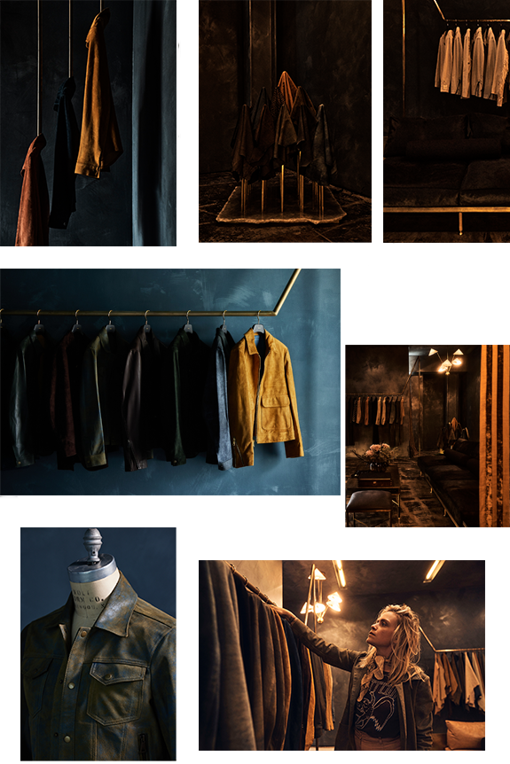 Collage of several images of the Savas Los Angeles space.