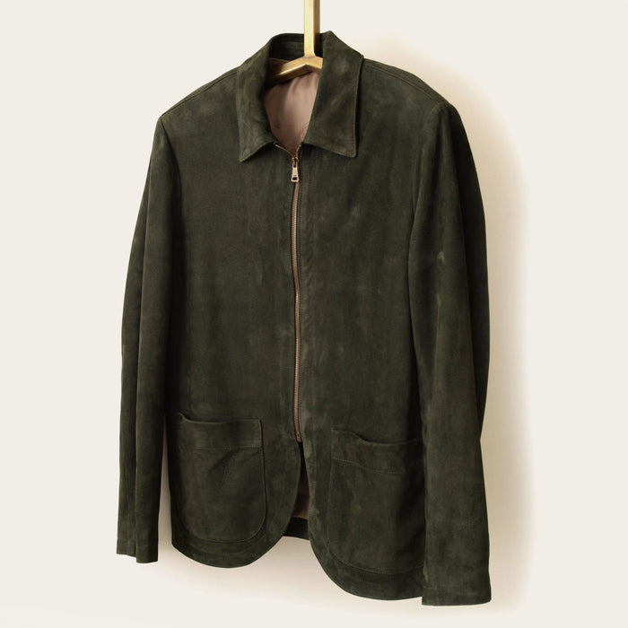 custom suede sportscoat with patch pockets by luxury designer savas in nashville tennessee