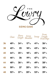 sizing for custom shirt jacket by savas in nashville tennessee