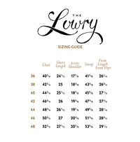 size guide for mens suede western style workshirt by savas in nashville tennessee