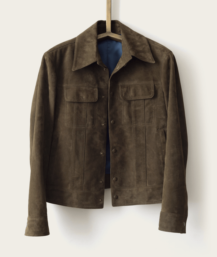 SavasLeather JacketThe 68': Army Green Melrose Suede