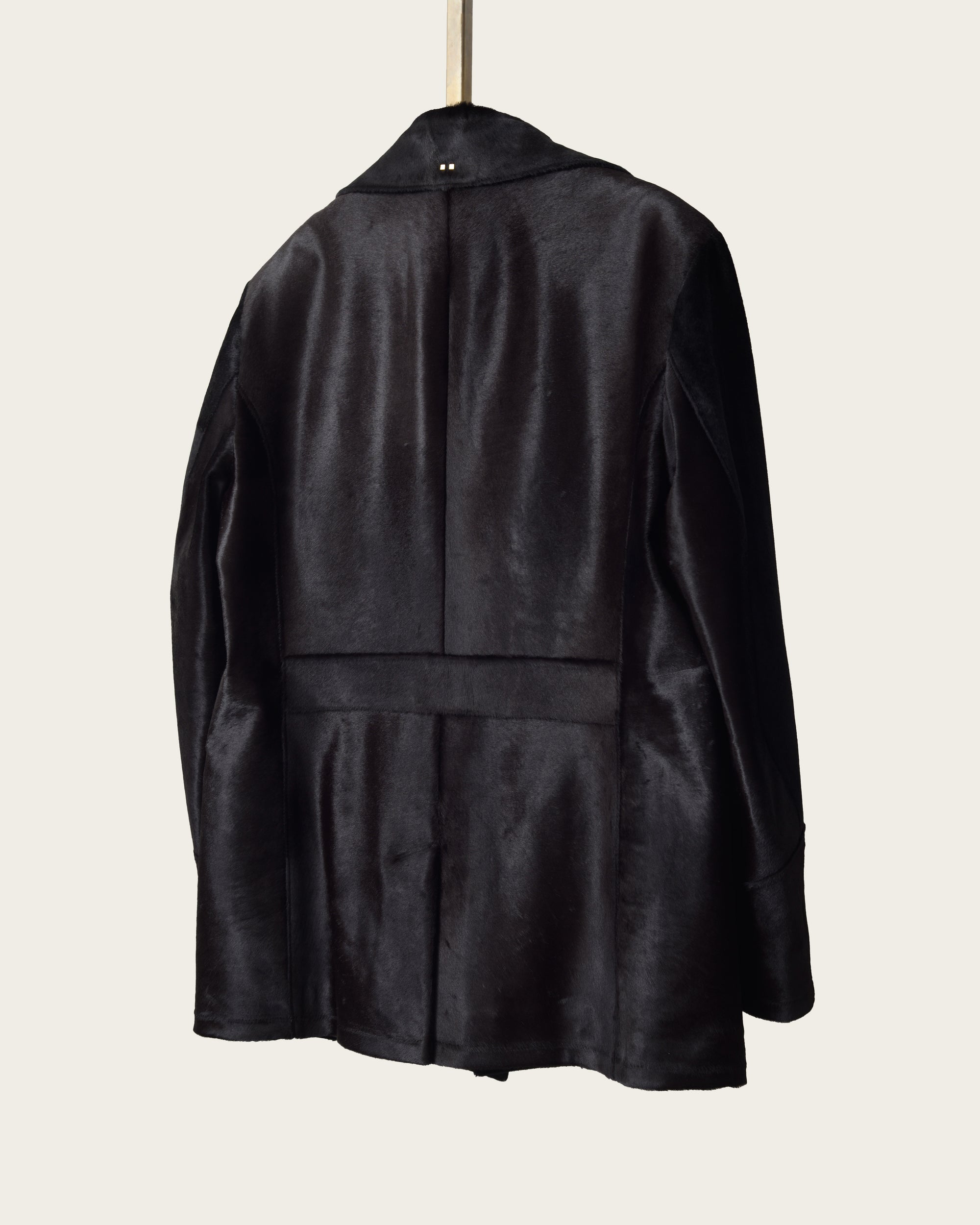 The Condor Peacoat: Cedar Brown HairCalf