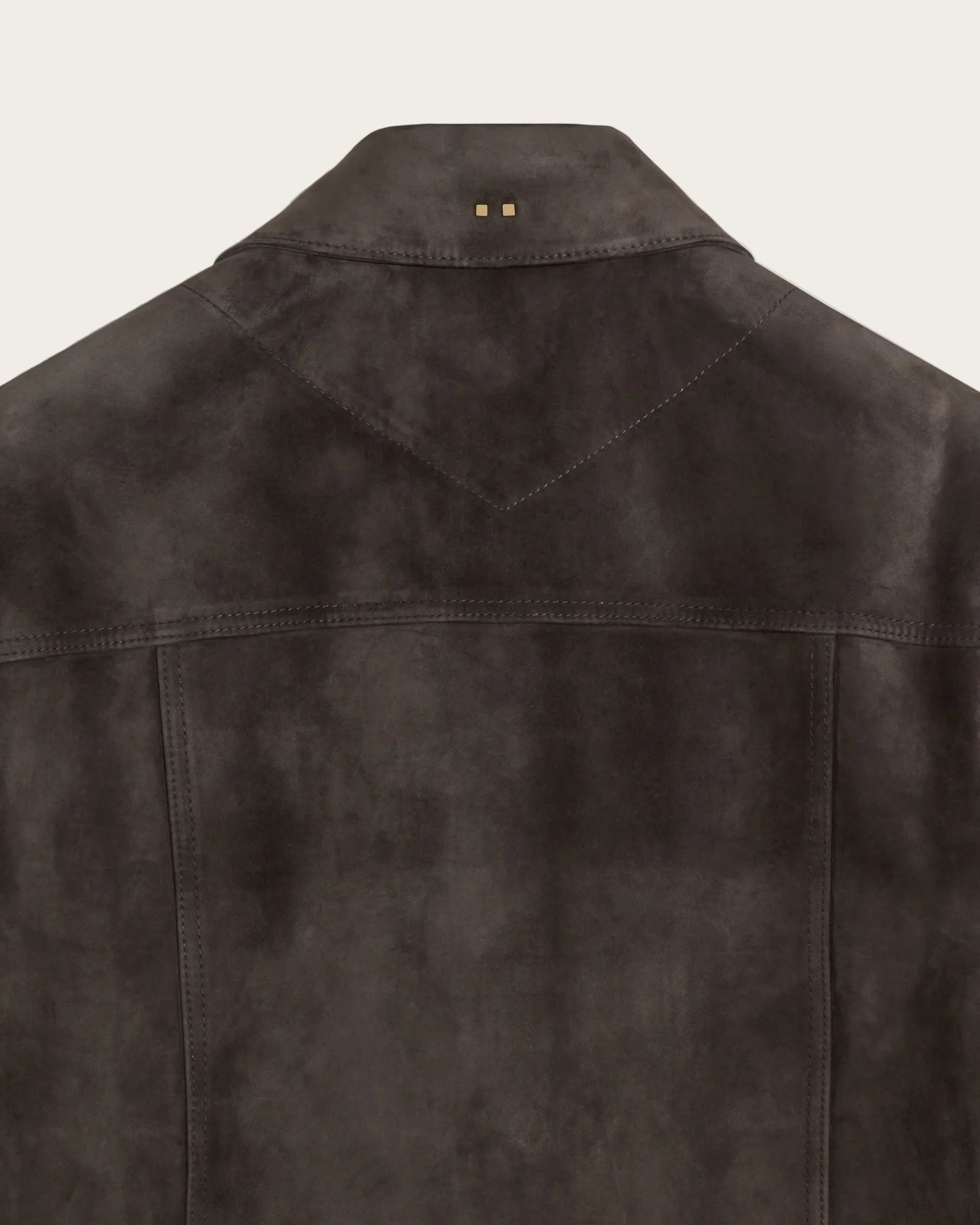 The Denham Jacket: Basalt Wedgewood Calf Suede