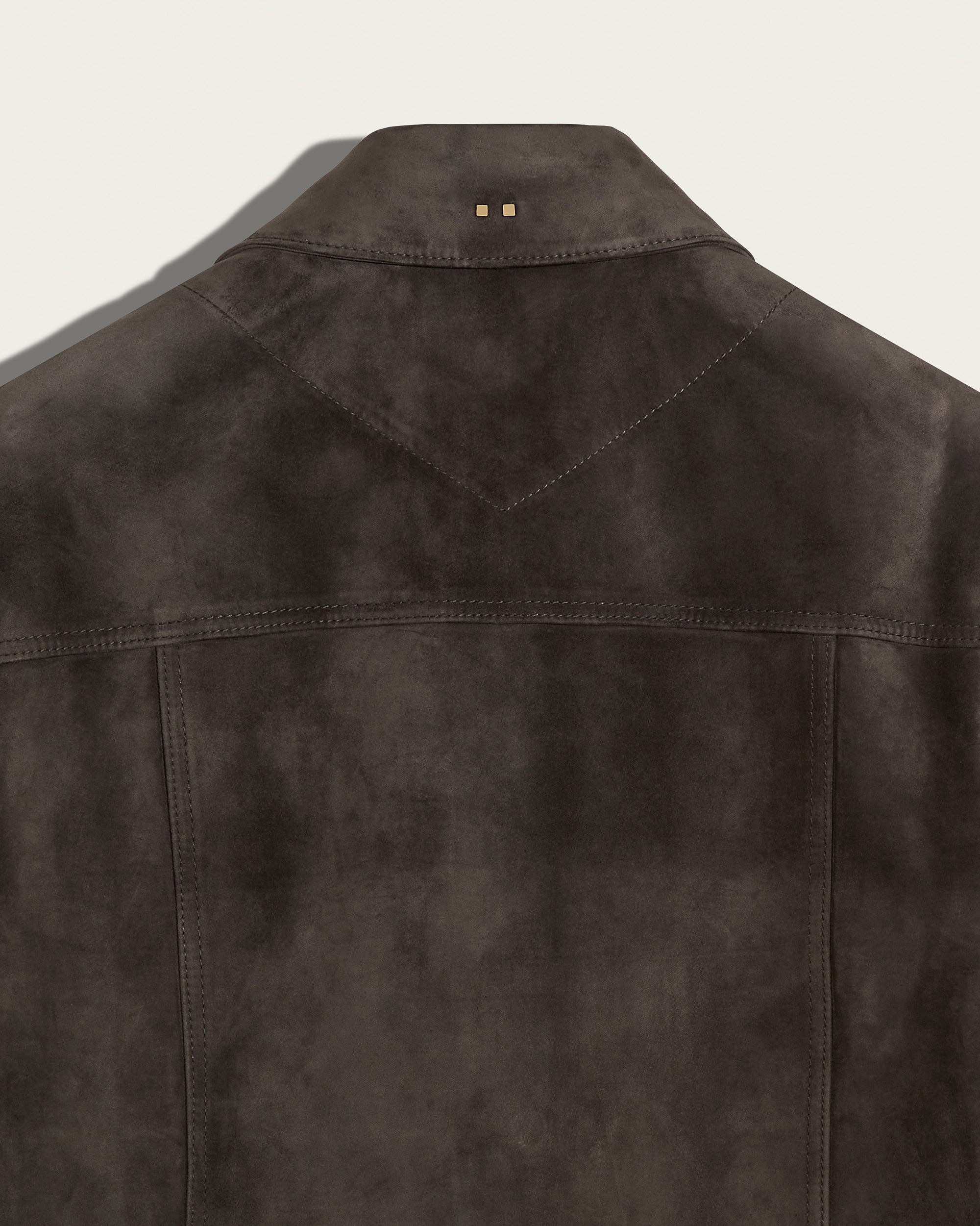 The Denham Jacket: Basalt Wedgewood Calf Suede
