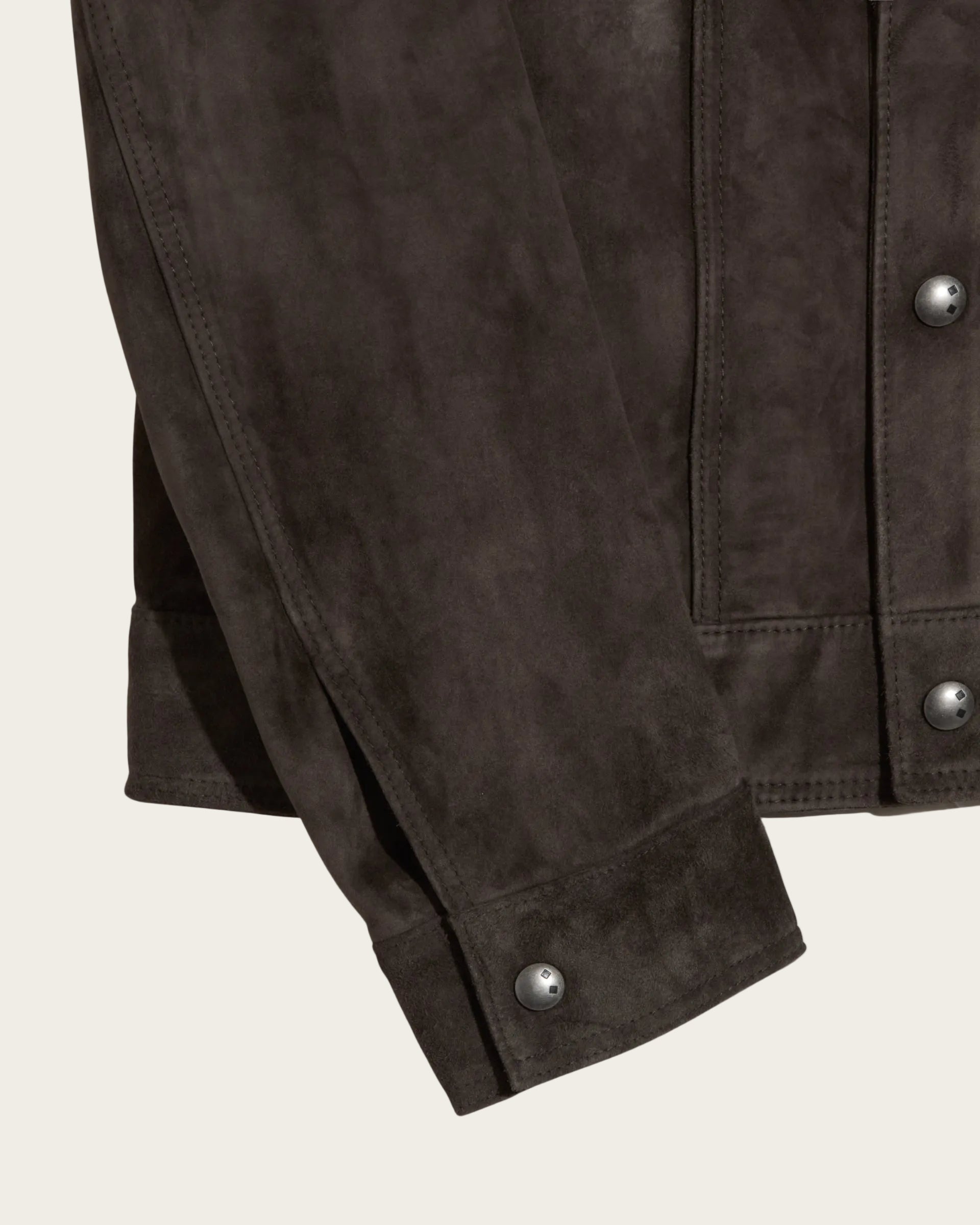 The Denham Jacket: Basalt Wedgewood Calf Suede