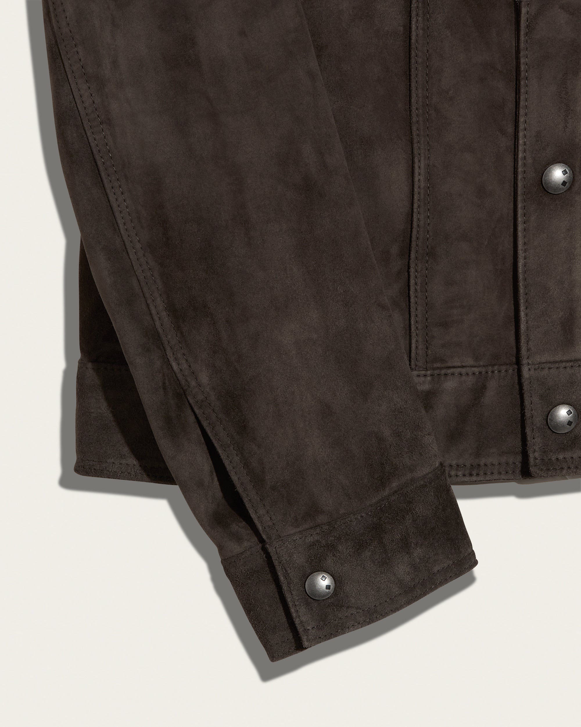 The Denham Jacket: Basalt Wedgewood Calf Suede