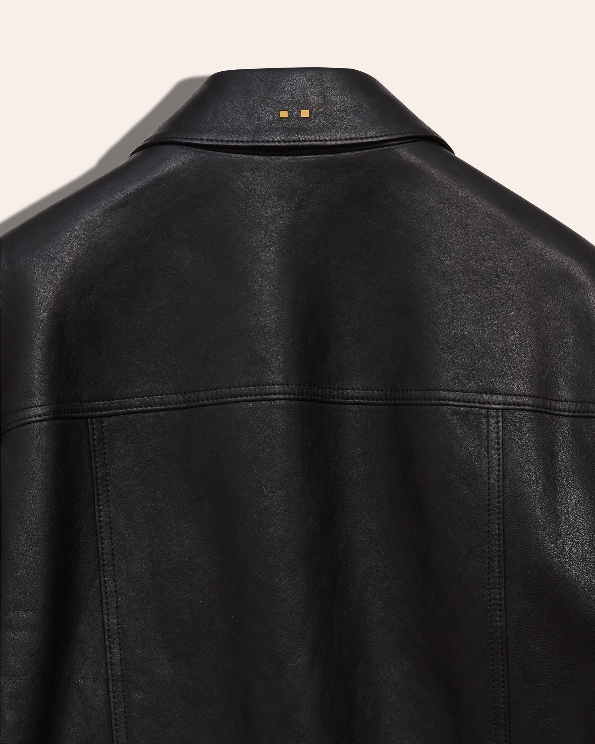 The Denham Jacket: Black Oiled Lamb