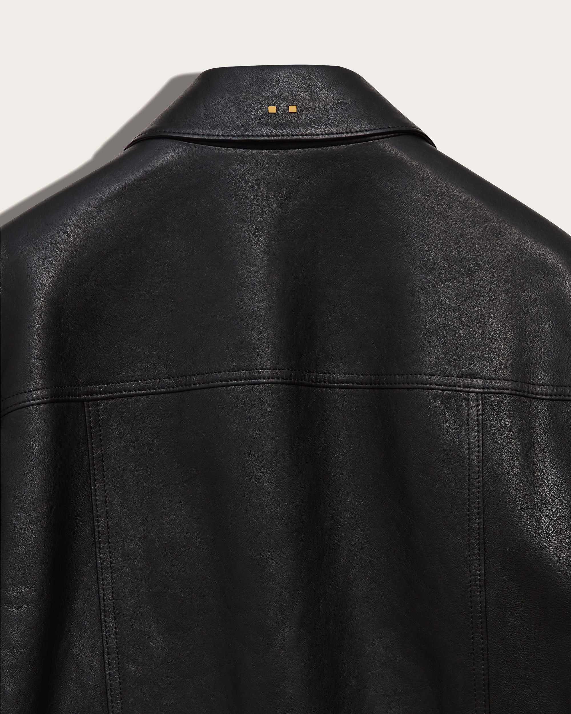 The Denham Jacket: Black Oiled Lamb