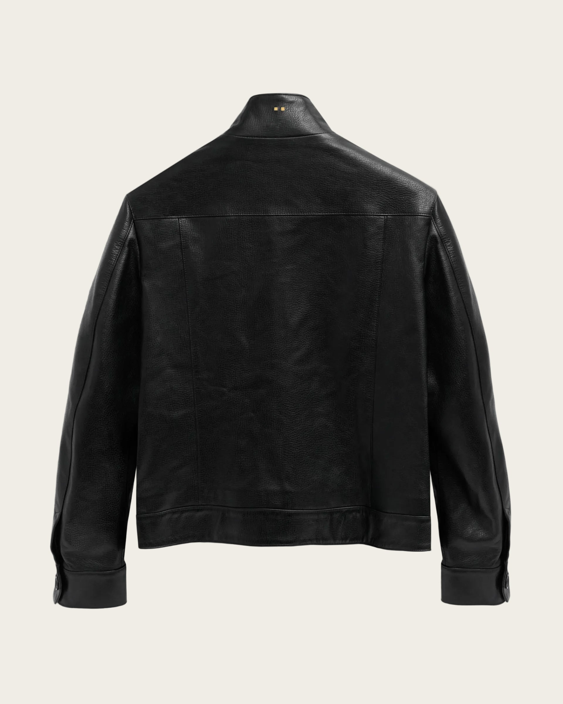 The Davis Jacket: Black Pebbled Lamb