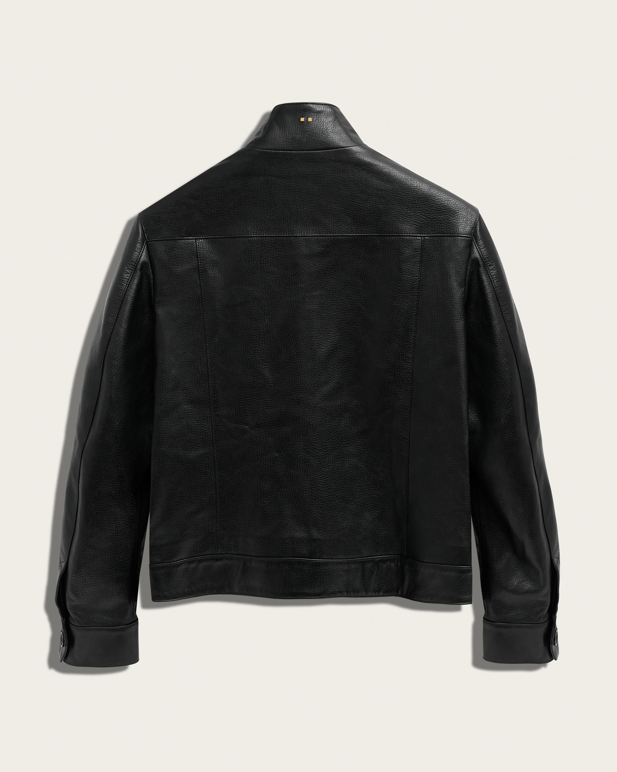 The Davis Jacket: Black Pebbled Lamb