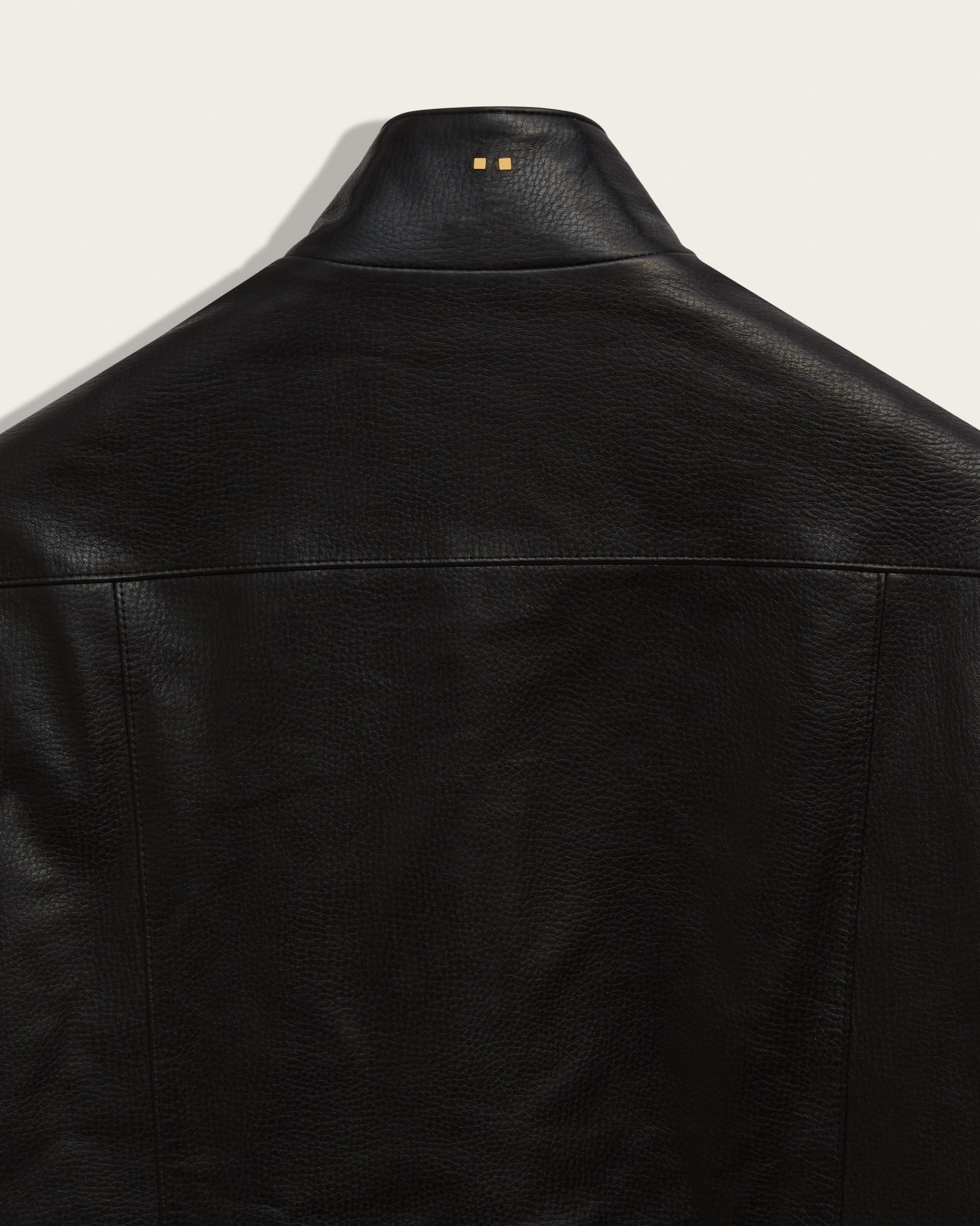 The Davis Jacket: Black Pebbled Lamb