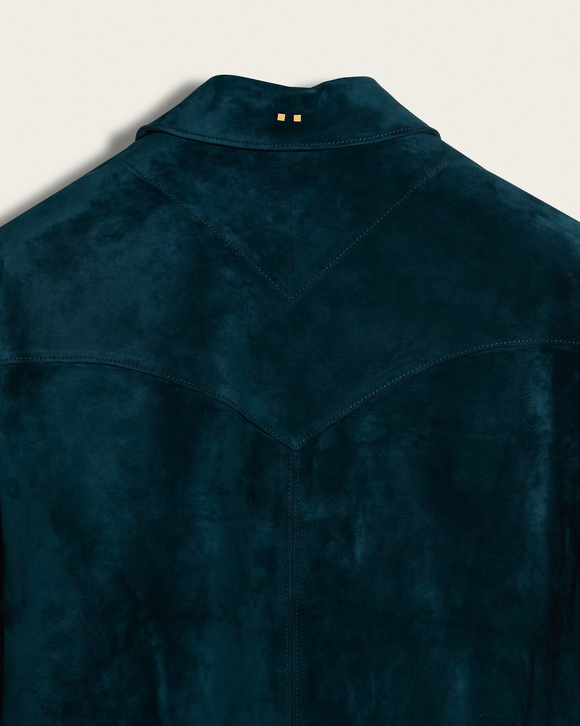 The Lowry Shirt: Bay Blue Wedgewood Calf Suede