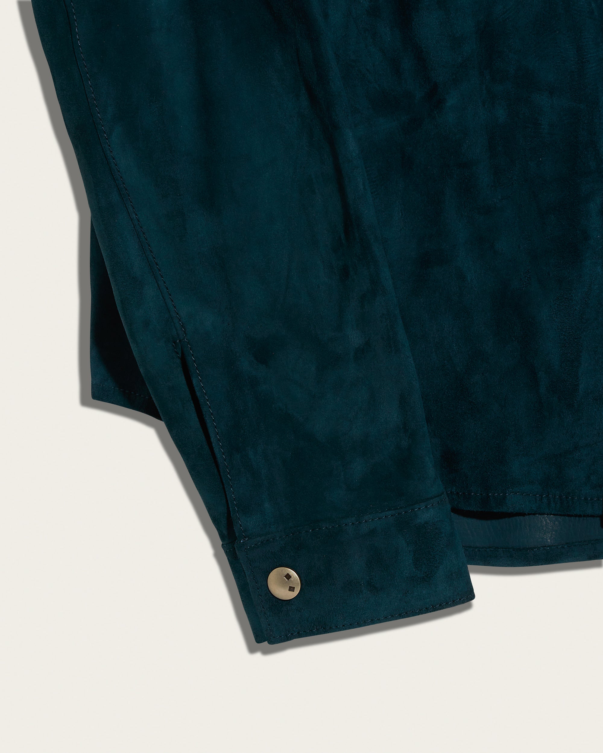 The Lowry Shirt: Bay Blue Wedgewood Calf Suede