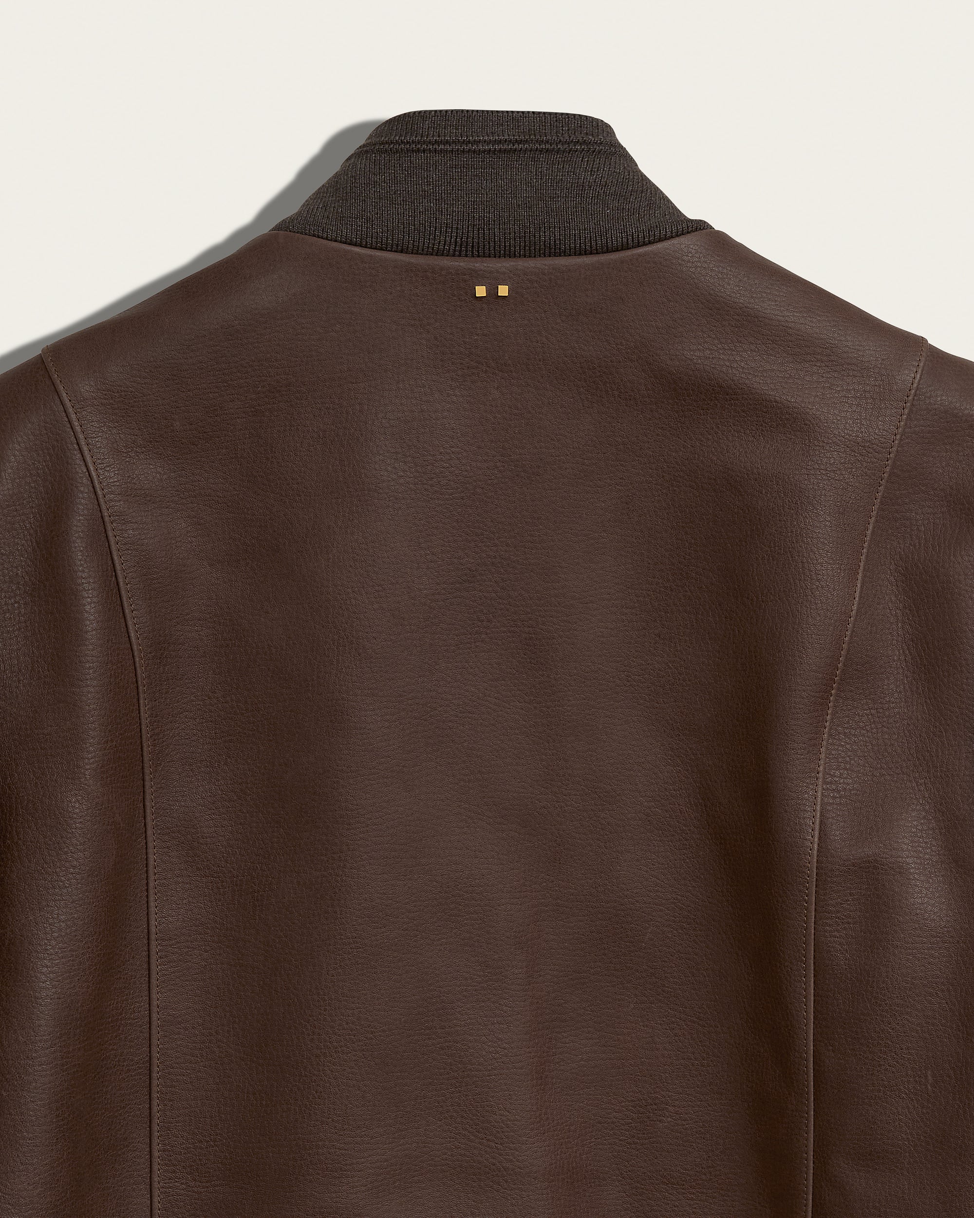 The Roll Bomber Jacket: Walnut Pull Up Lamb