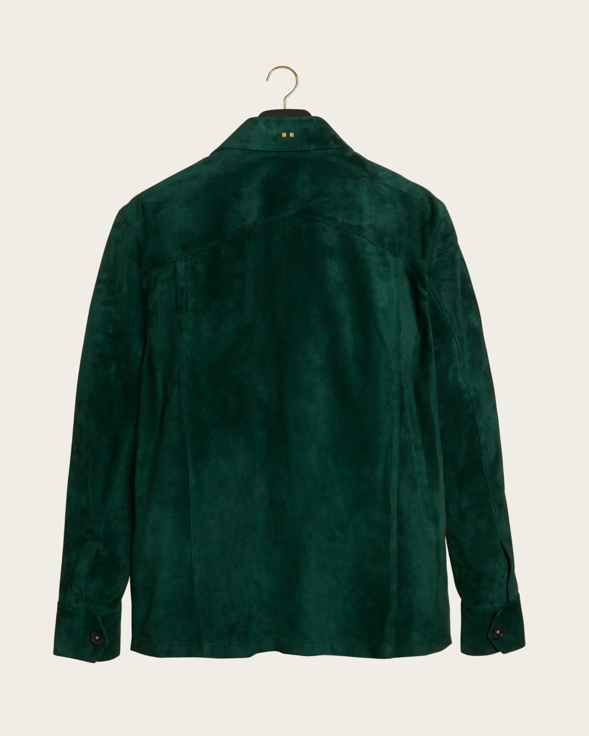 The Roving Jacket: Pine Wedgewood Suede
