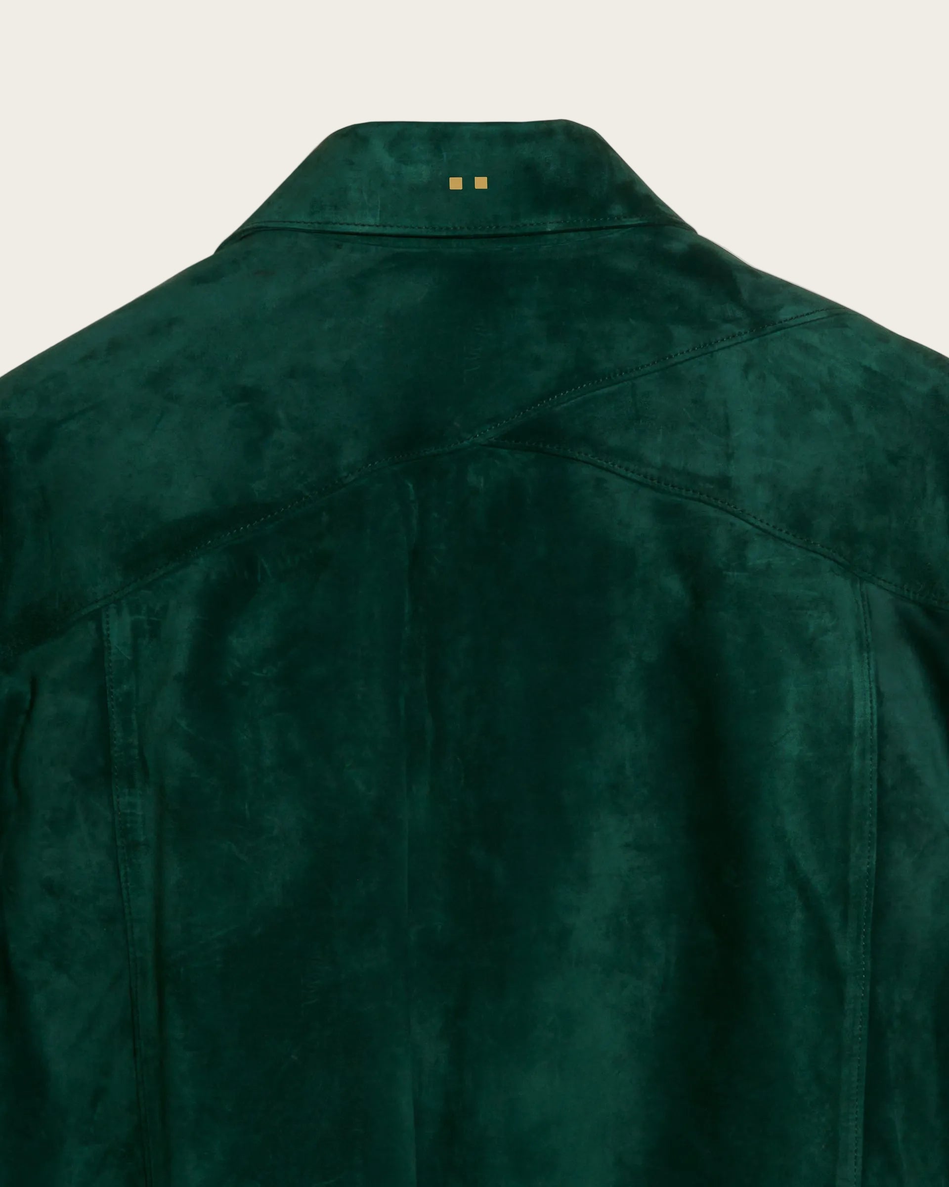 The Roving Jacket: Pine Wedgewood Suede