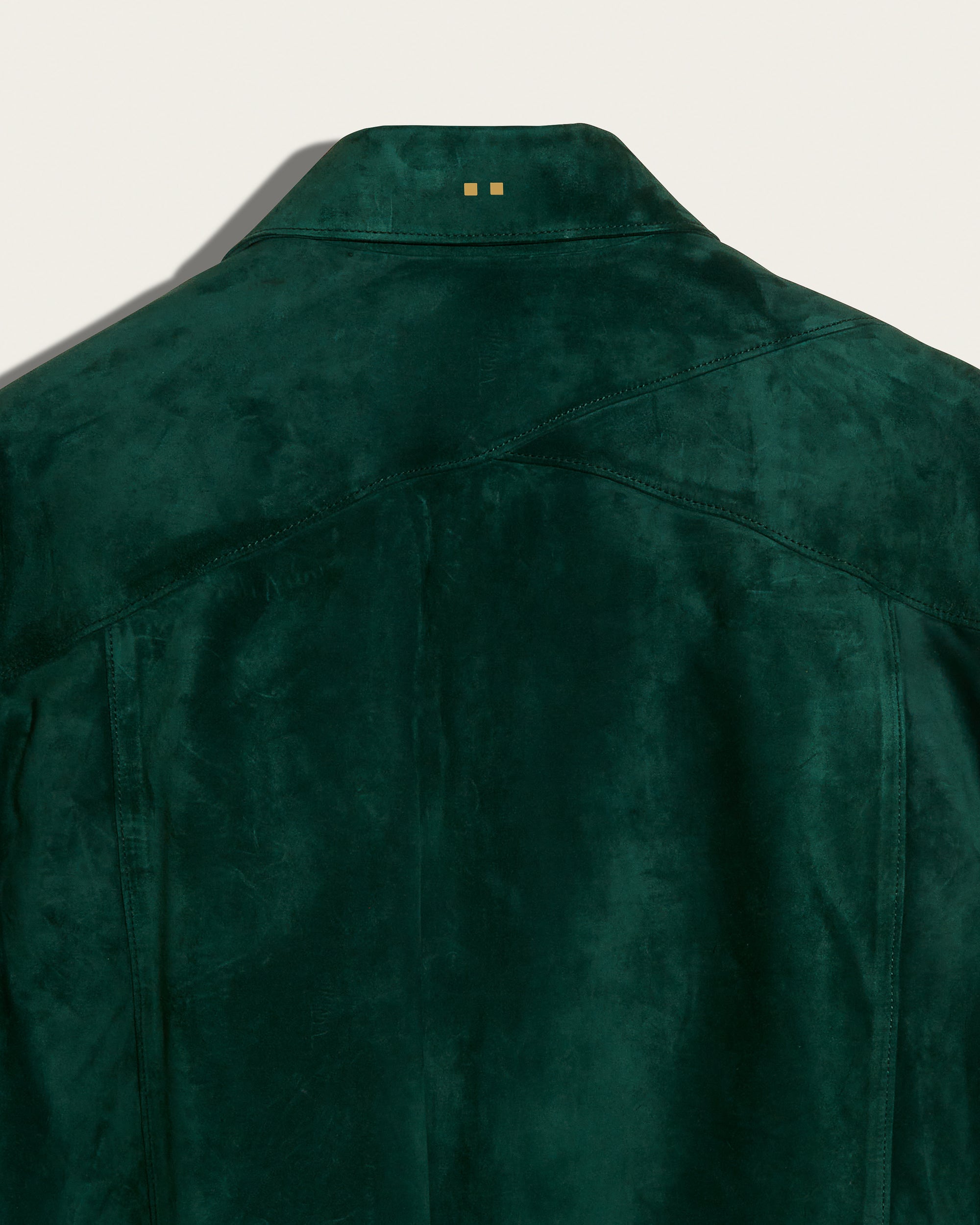 The Roving Jacket: Pine Wedgewood Suede