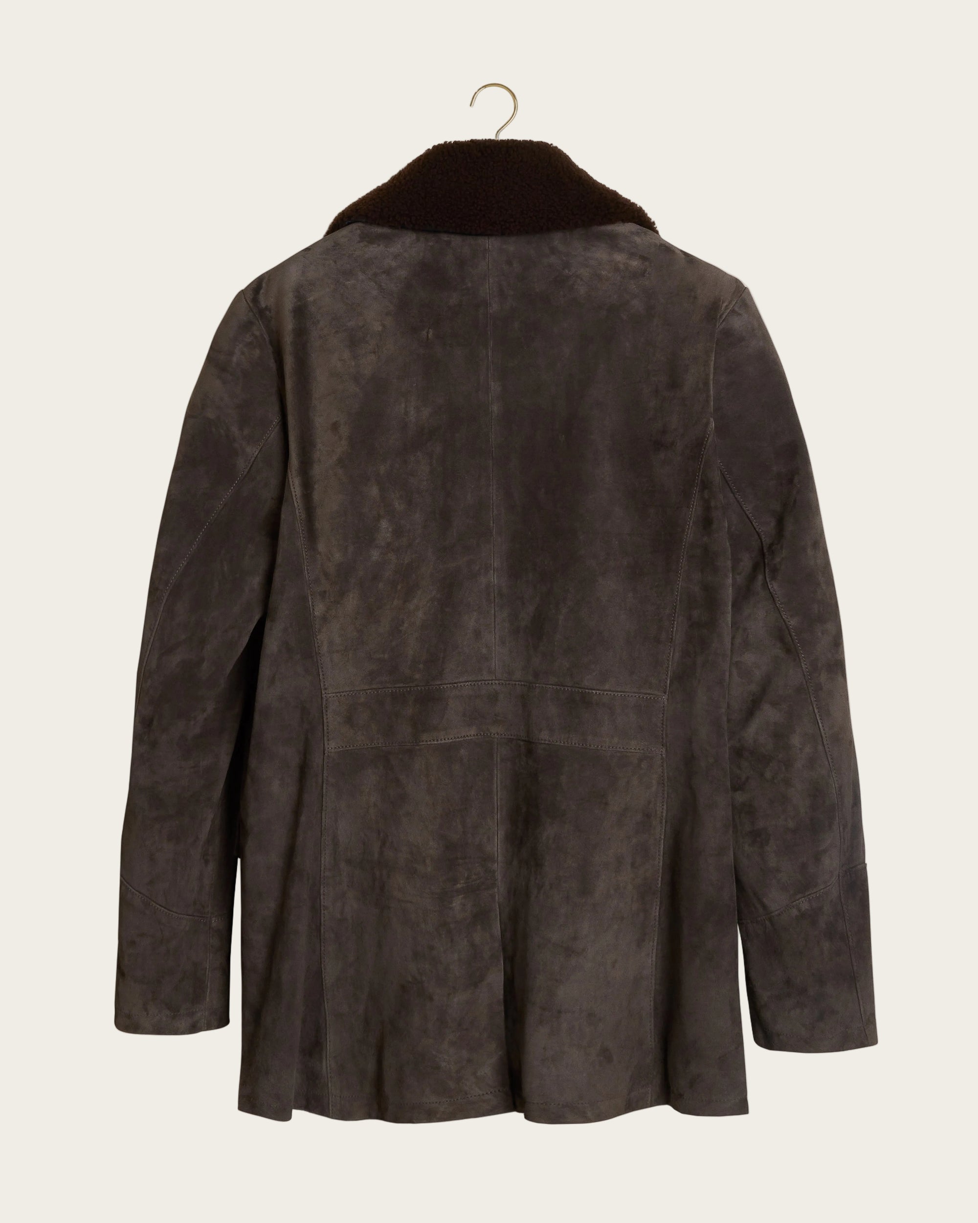 The Condor Peacoat: Basalt Wedgewood Calf Suede