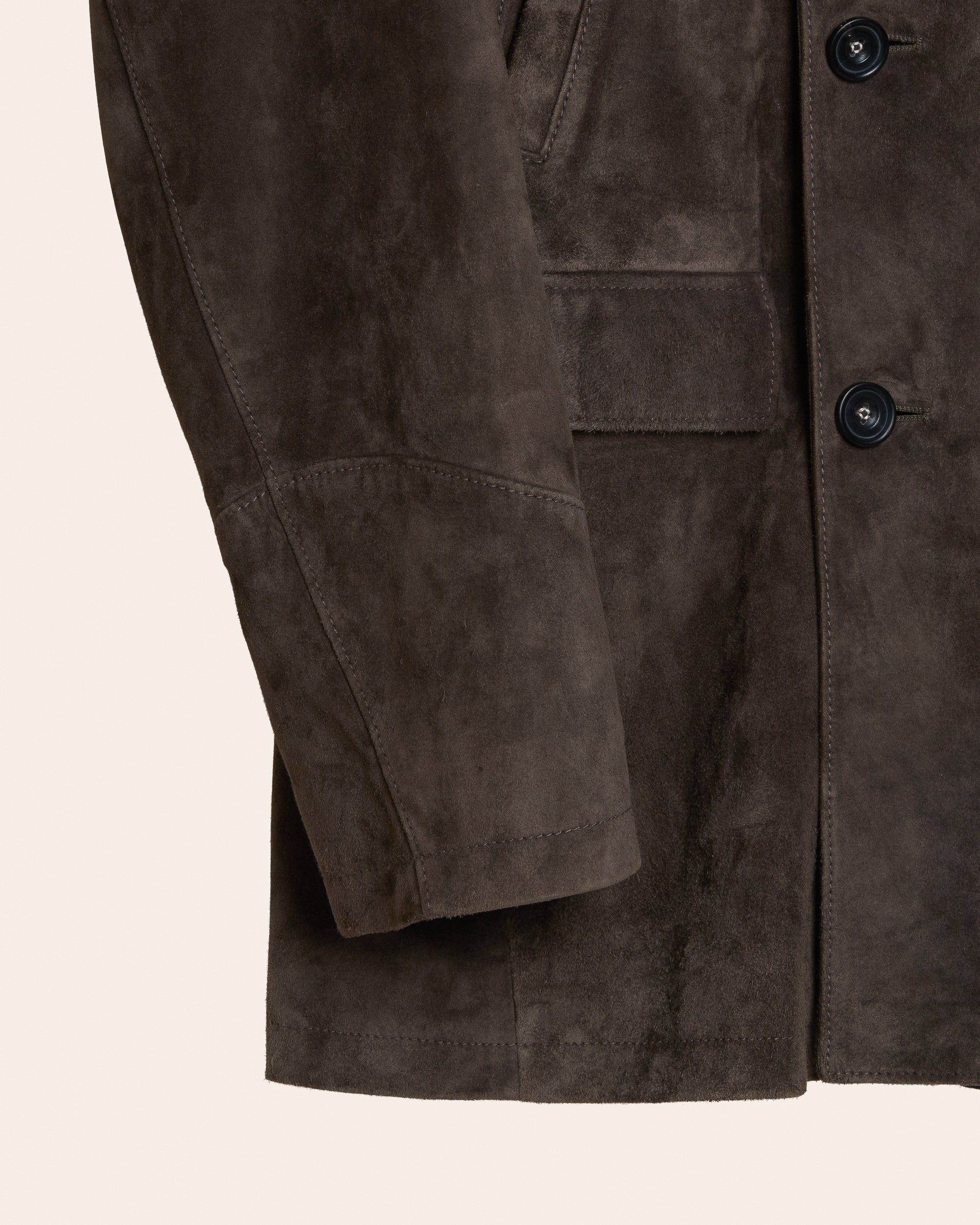 The Condor Peacoat: Basalt Wedgewood Calf Suede