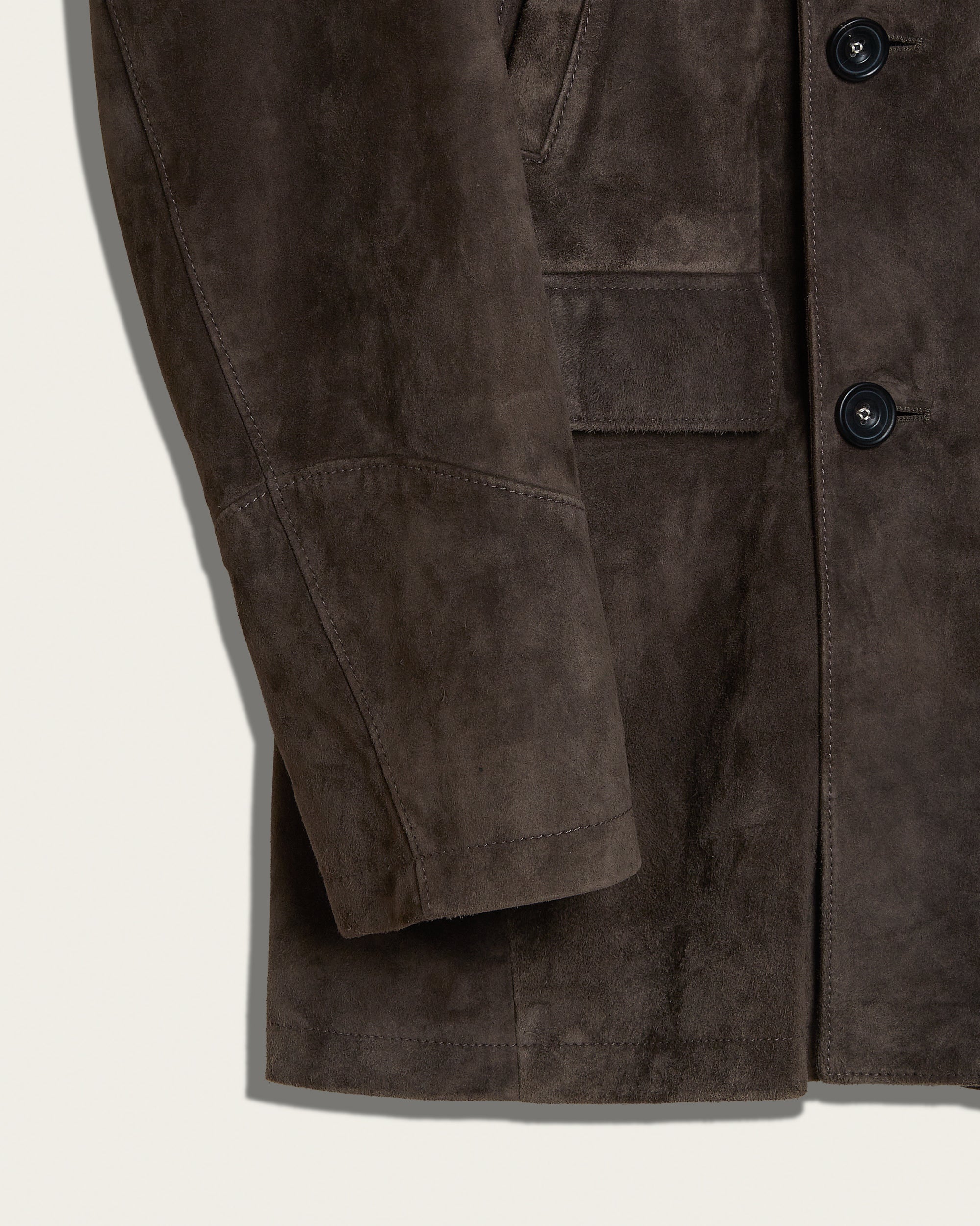 The Condor Peacoat: Basalt Wedgewood Calf Suede