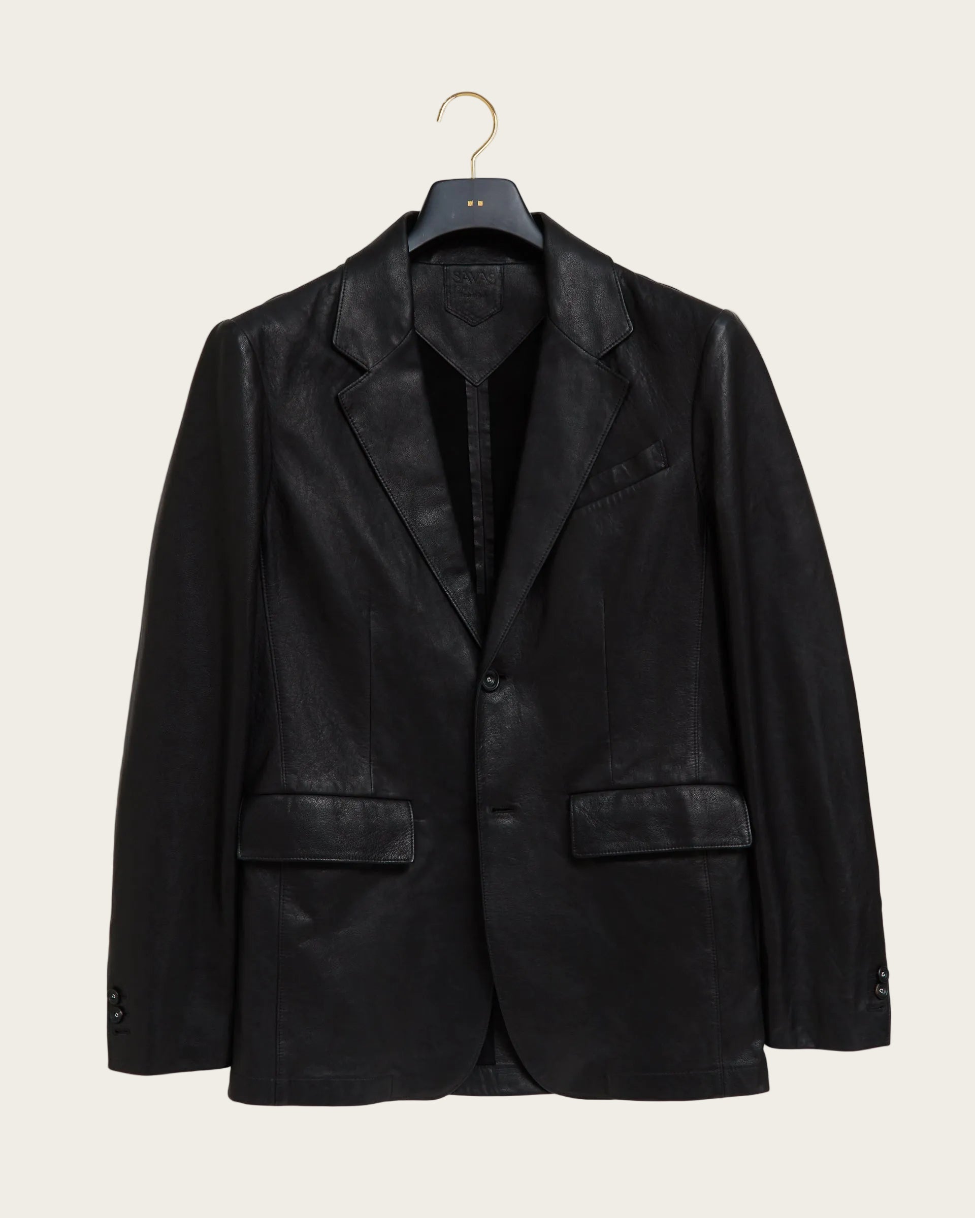 The Owens Jacket: Black Oiled Lamb