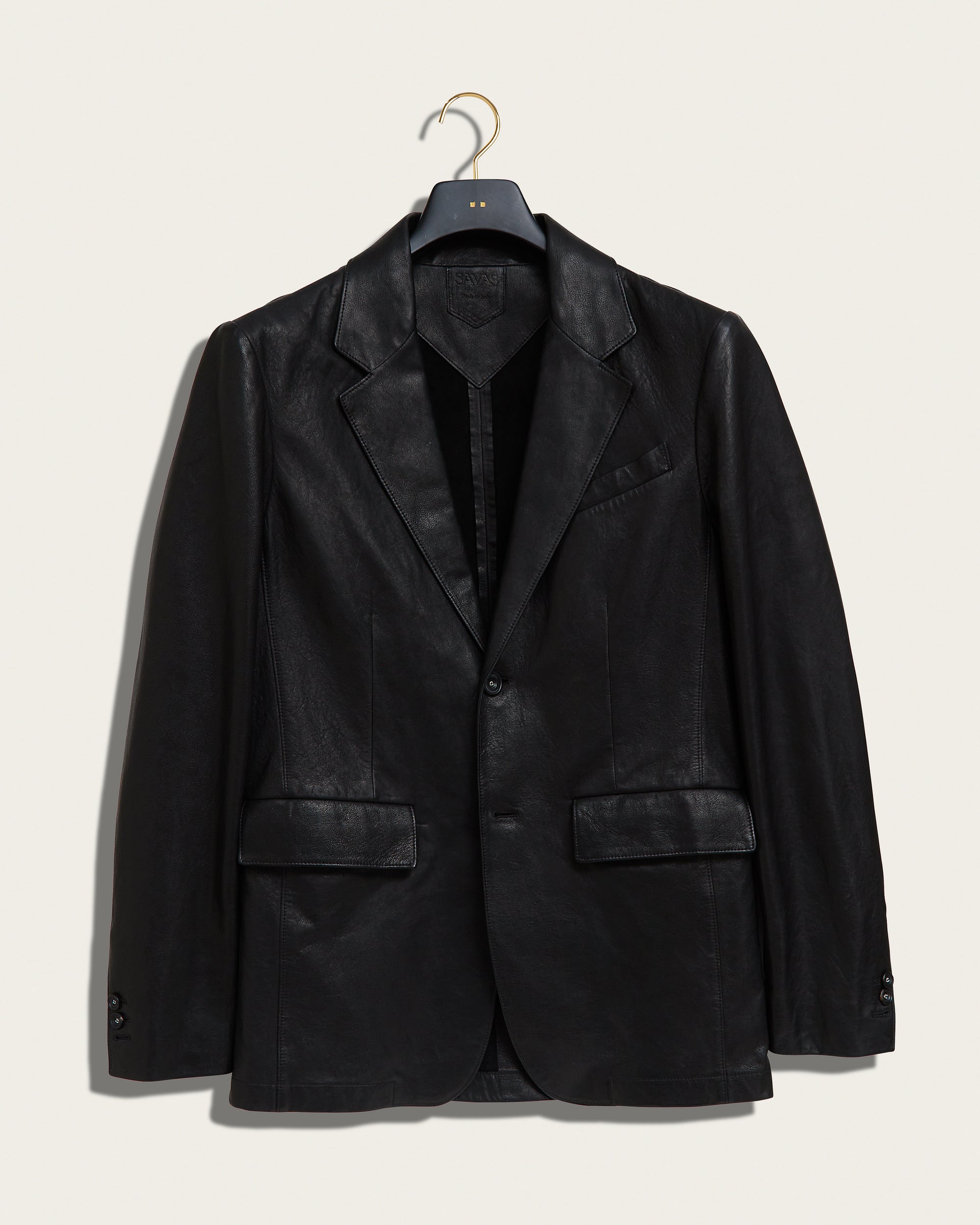 The Owens Jacket: Black Oiled Lamb