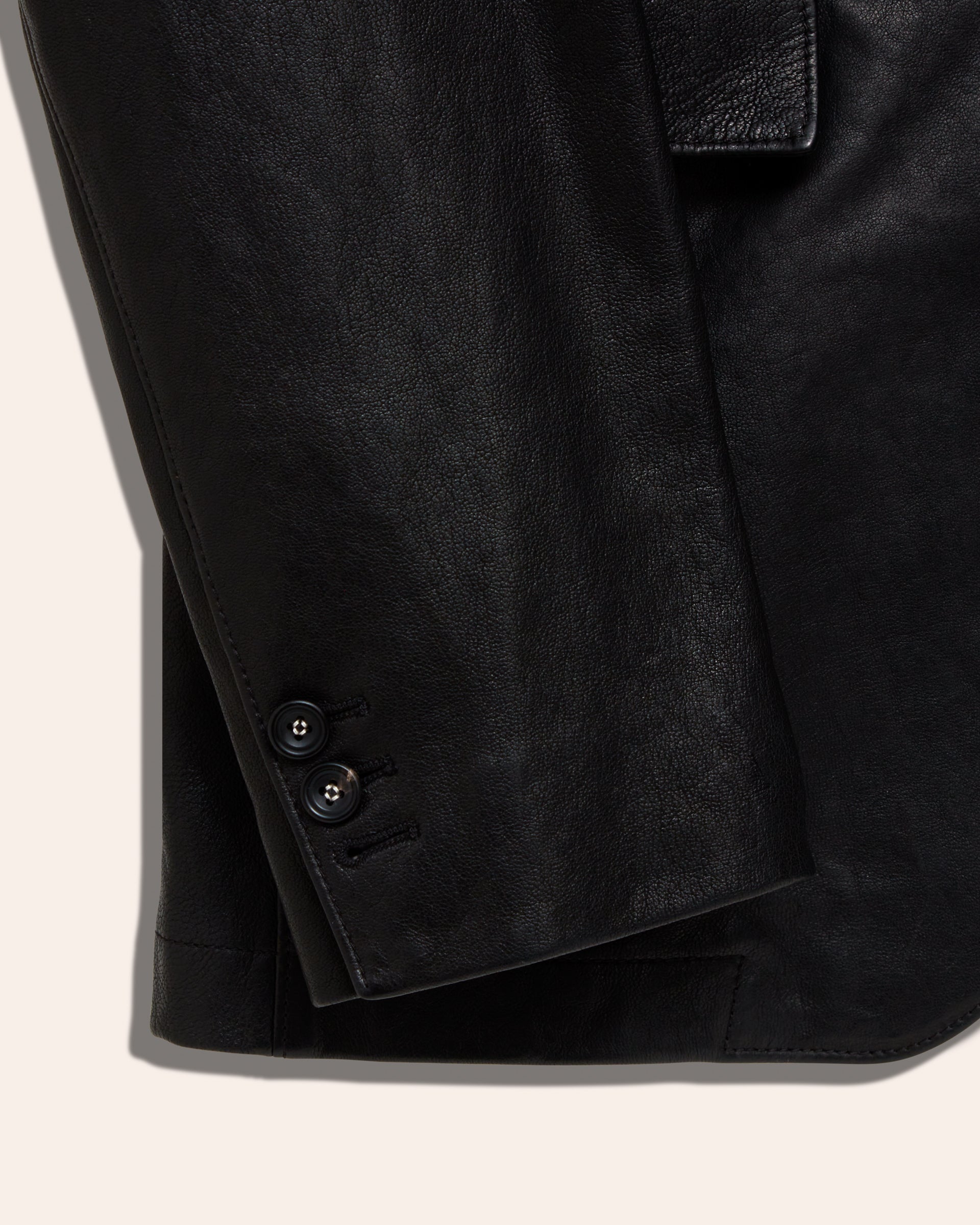 The Owens Jacket: Black Oiled Lamb