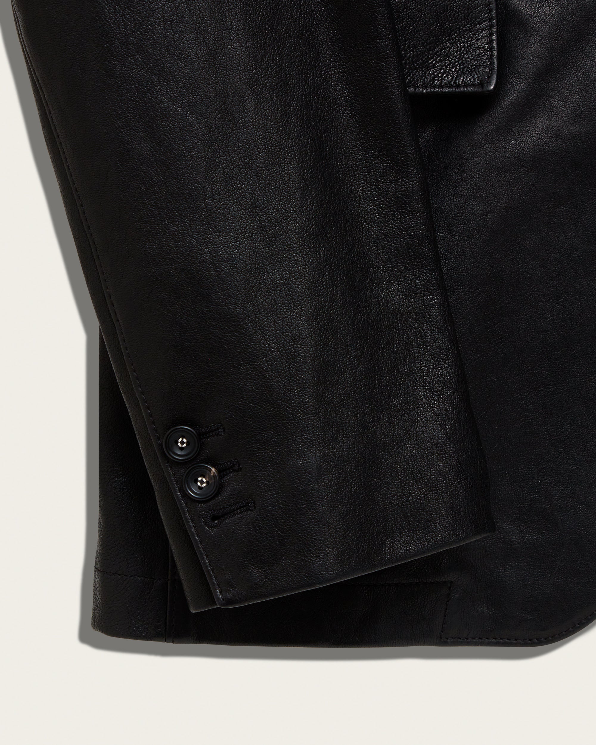 The Owens Jacket: Black Oiled Lamb