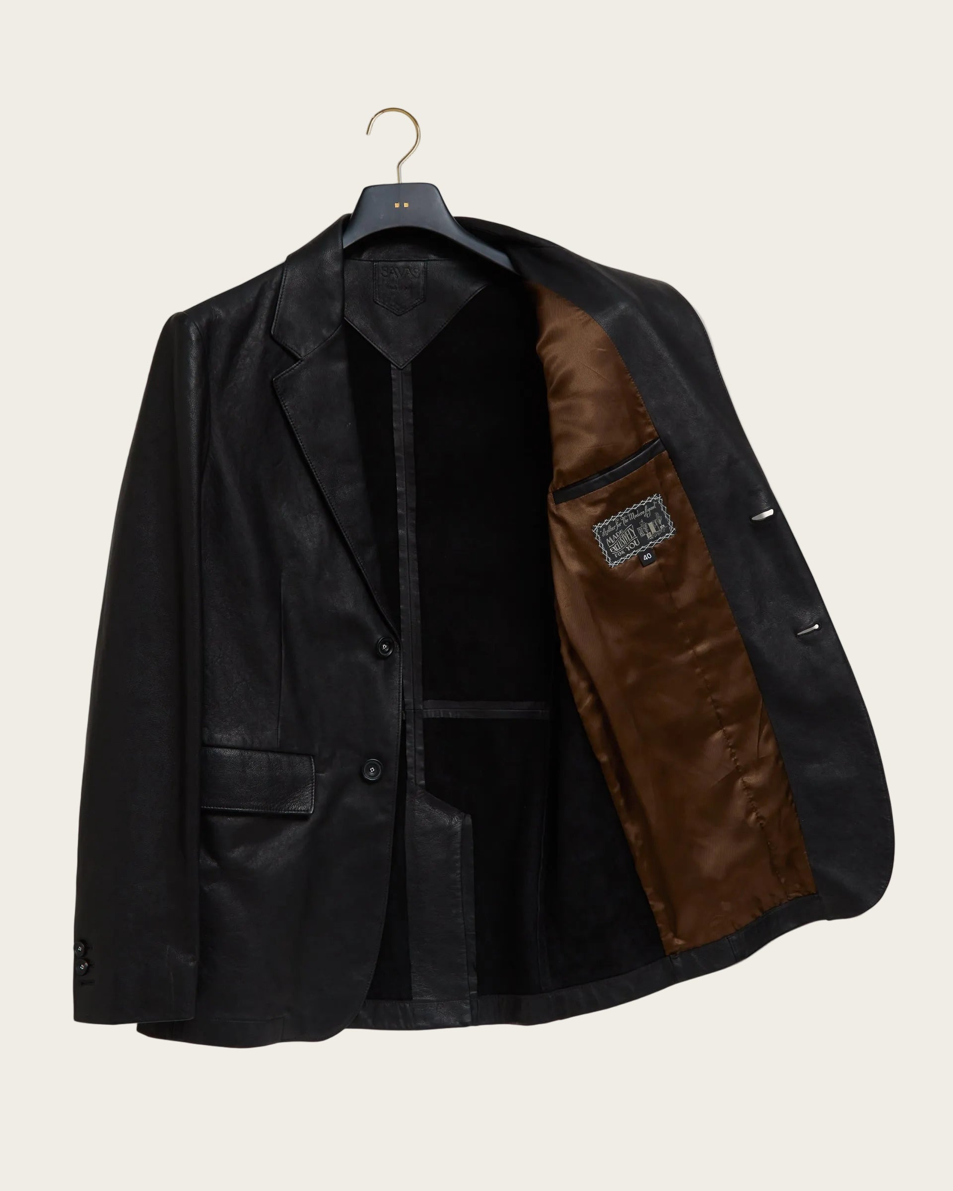 The Owens Jacket: Black Oiled Lamb
